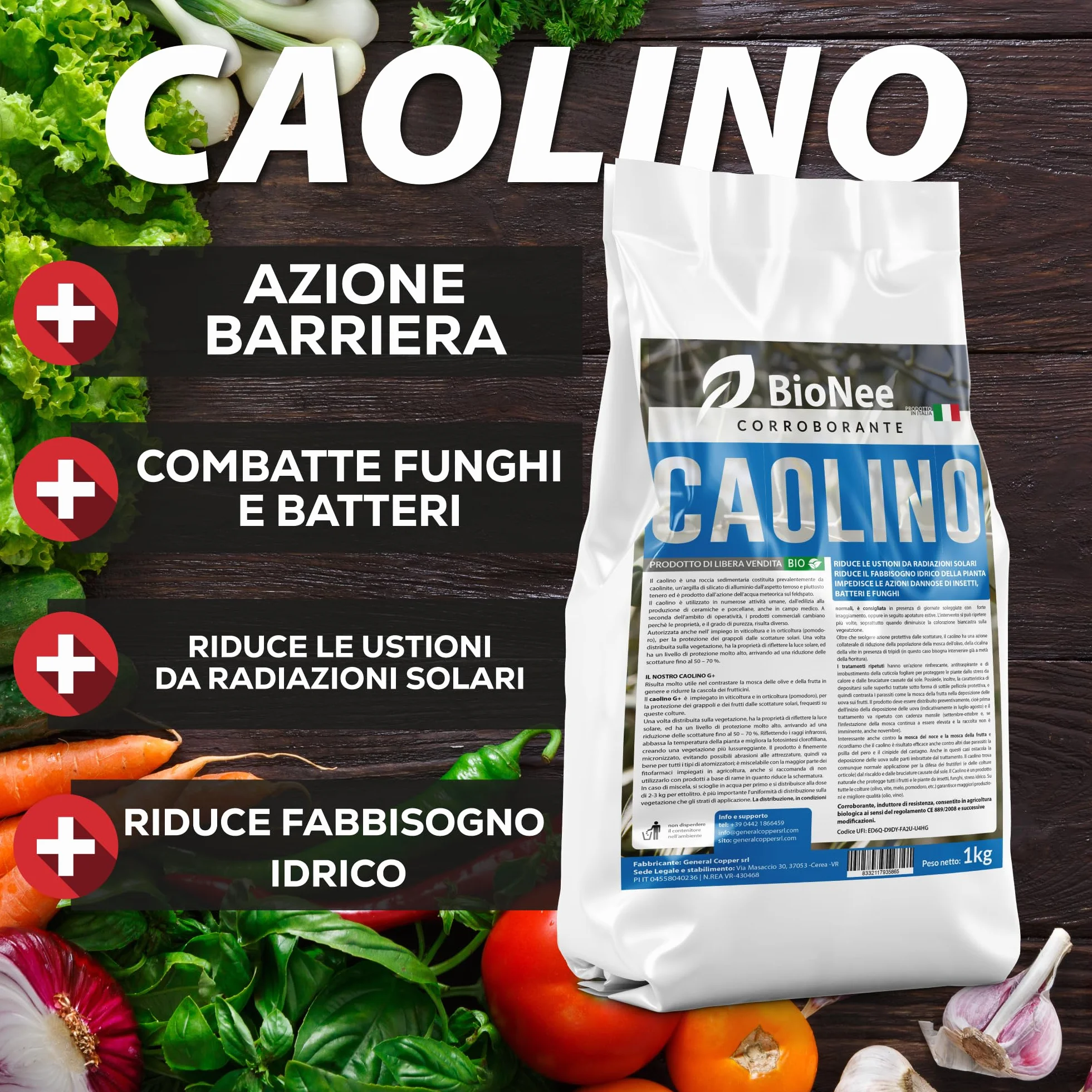 Caolino corroborante potenziatore difese naturali MOSCA DELL'OLIVO 25 kg