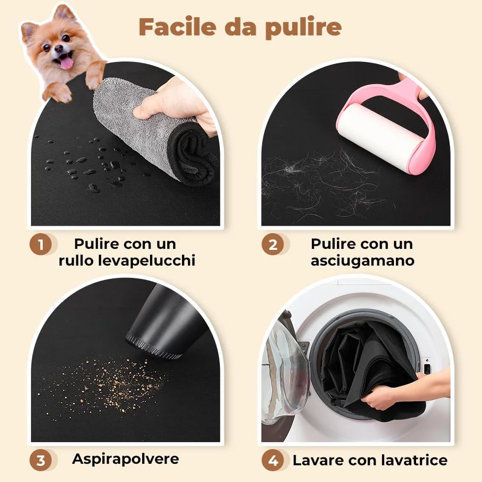 KYG Coprisedile Auto per Cani 600D Oxford Impermeabile Antiscivolo AntiGraffio Posteriore Universale 146x146cm