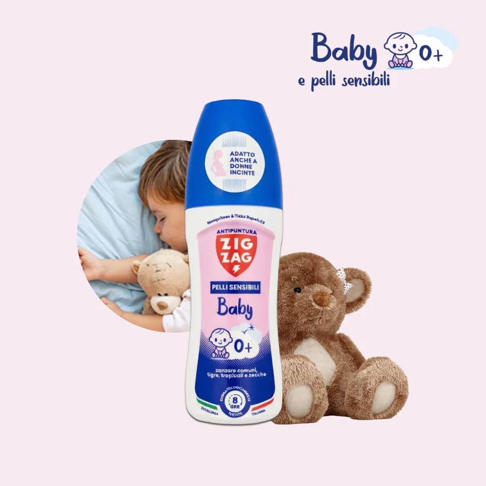 ZIG – ZAG Spray Antizanzare per Bambini e Neonati, Repellente Corpo 100 ml