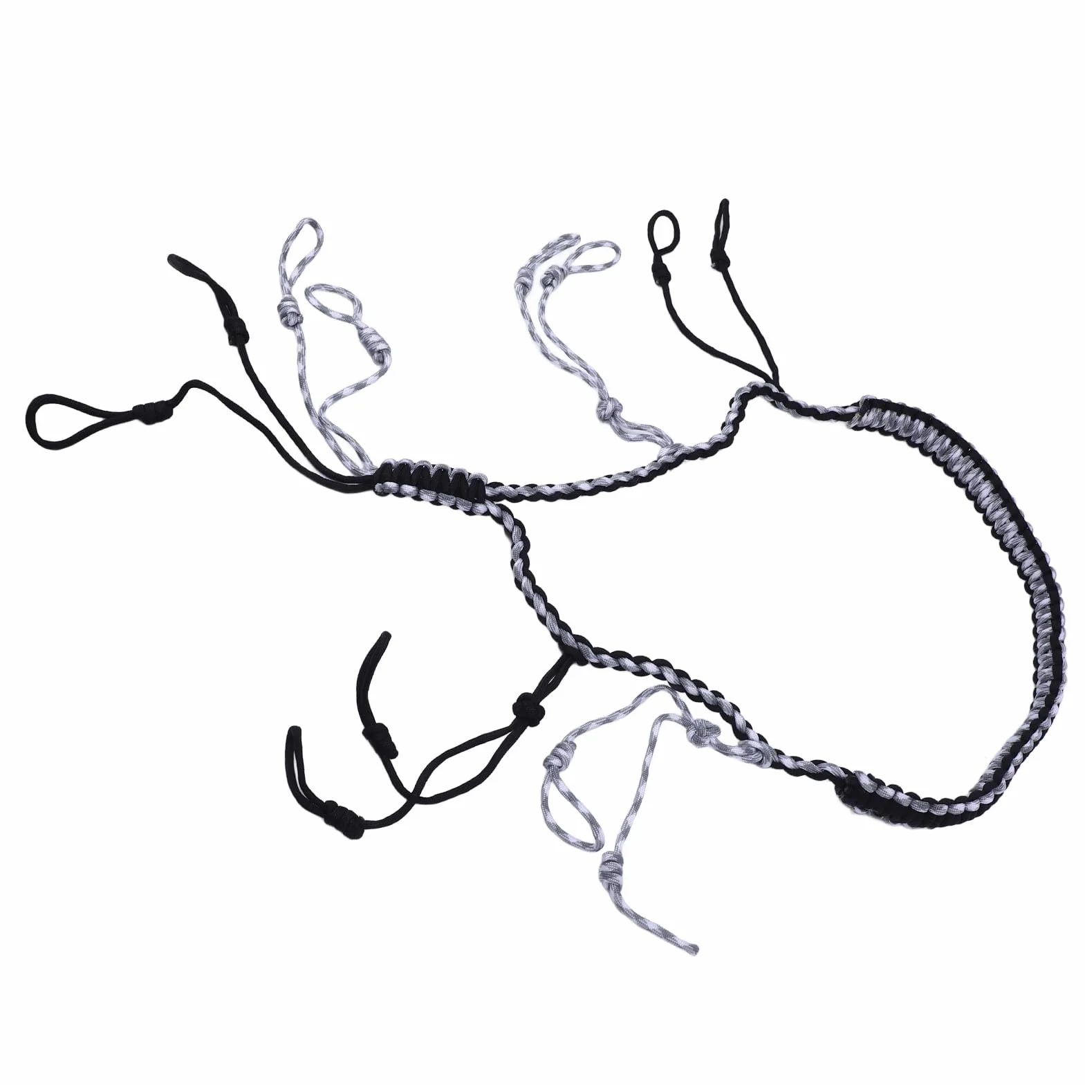 Cordino per richiamo anatre in paracord intrecciato di nylon portatile nero