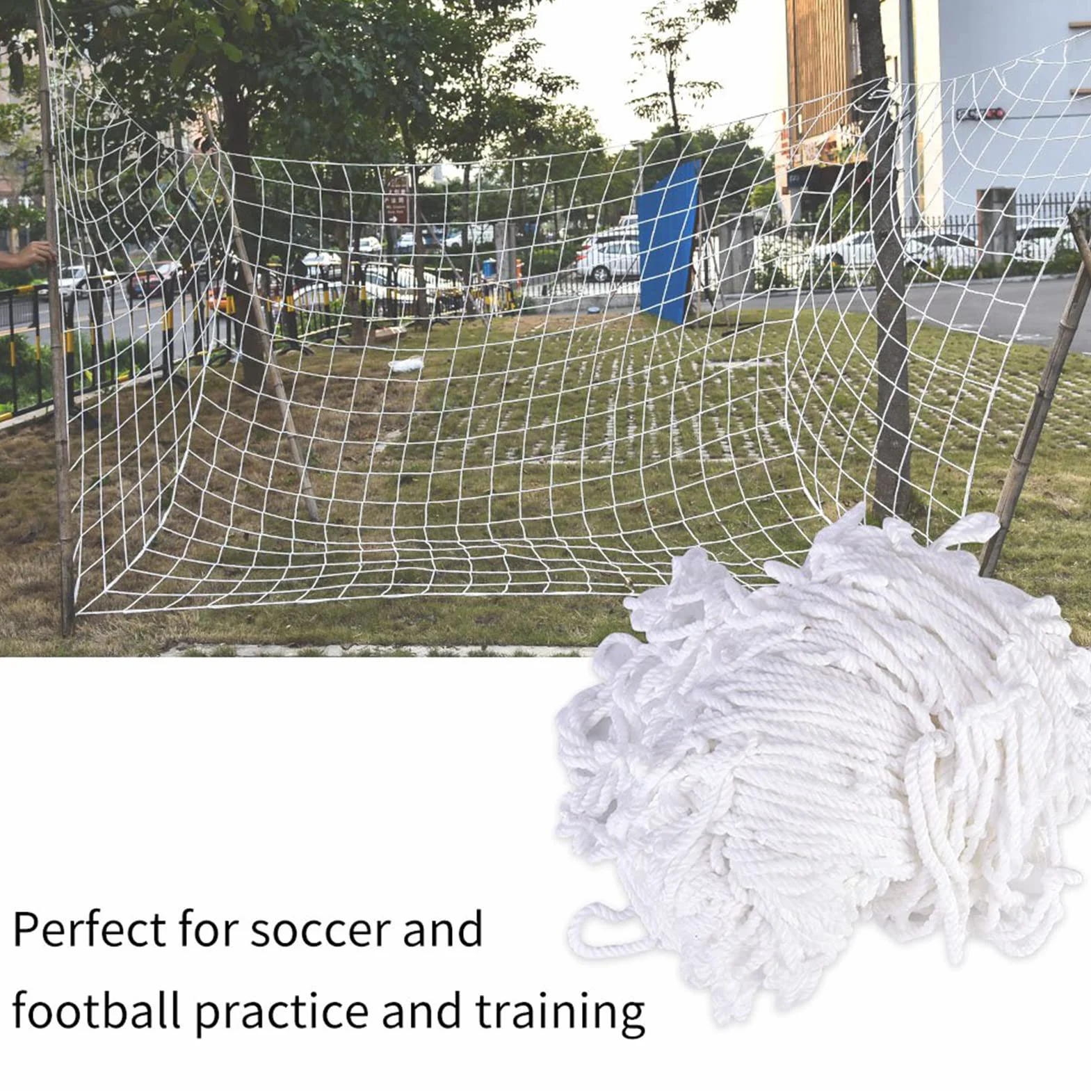 Jenngaoo Rete da Calcio 3 x 2 M in Polietilene - Sostitutiva per Porta da Calcio per Allenamento di Partite Sportive