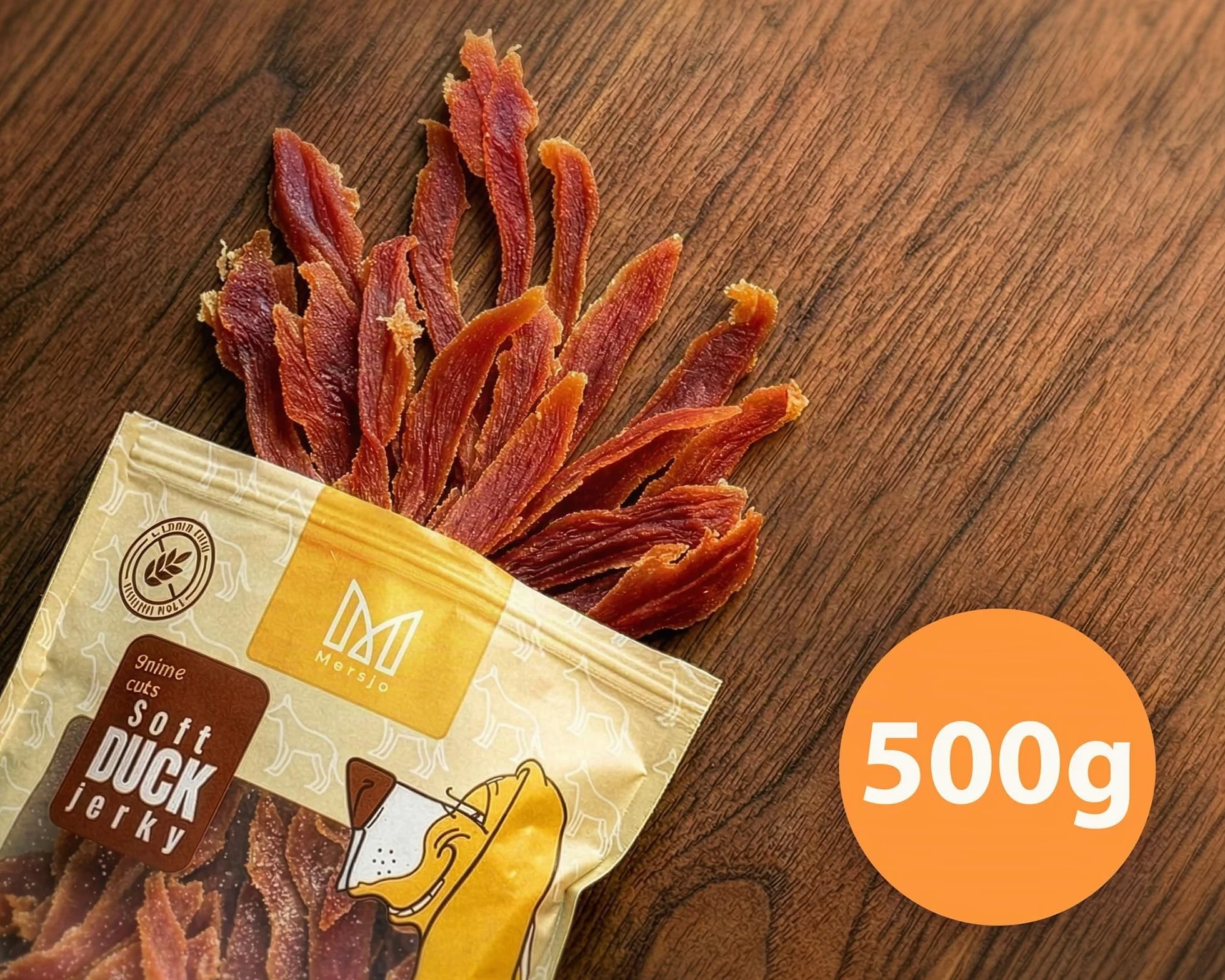 Dog Treats - 92% ad alto contenuto di carne, Senza Cereali e Zuccheri, crocchette per cani come integratore quotidiano, masticatore naturale, petto d'anatra essiccato, 500g