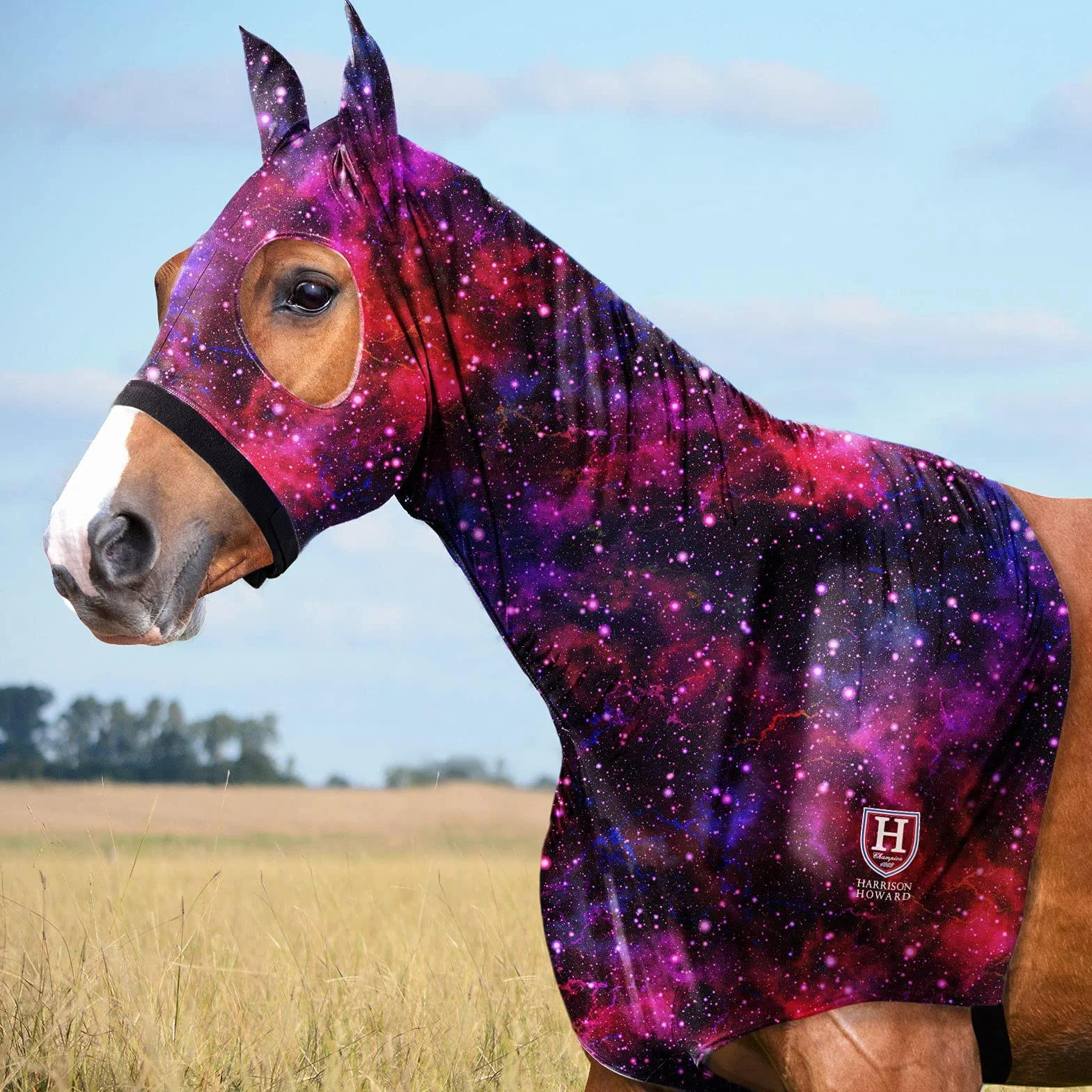 Harrison Howard Horse Stretchy Head Hood con cerniera Vast Cosmos