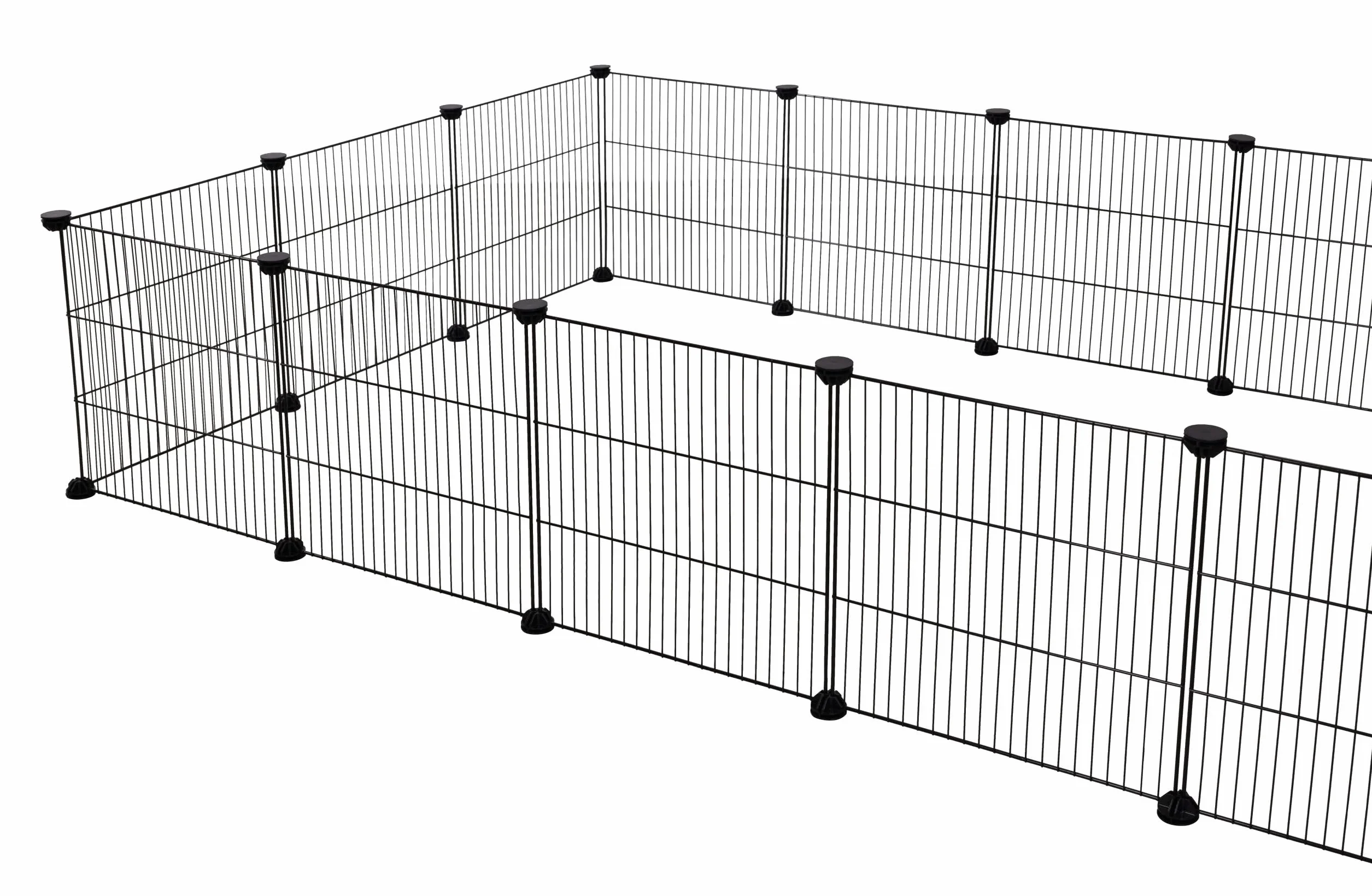 Kerbl Pet Ampliamento recinto rete metallica 6 elementi 35x35cm nero