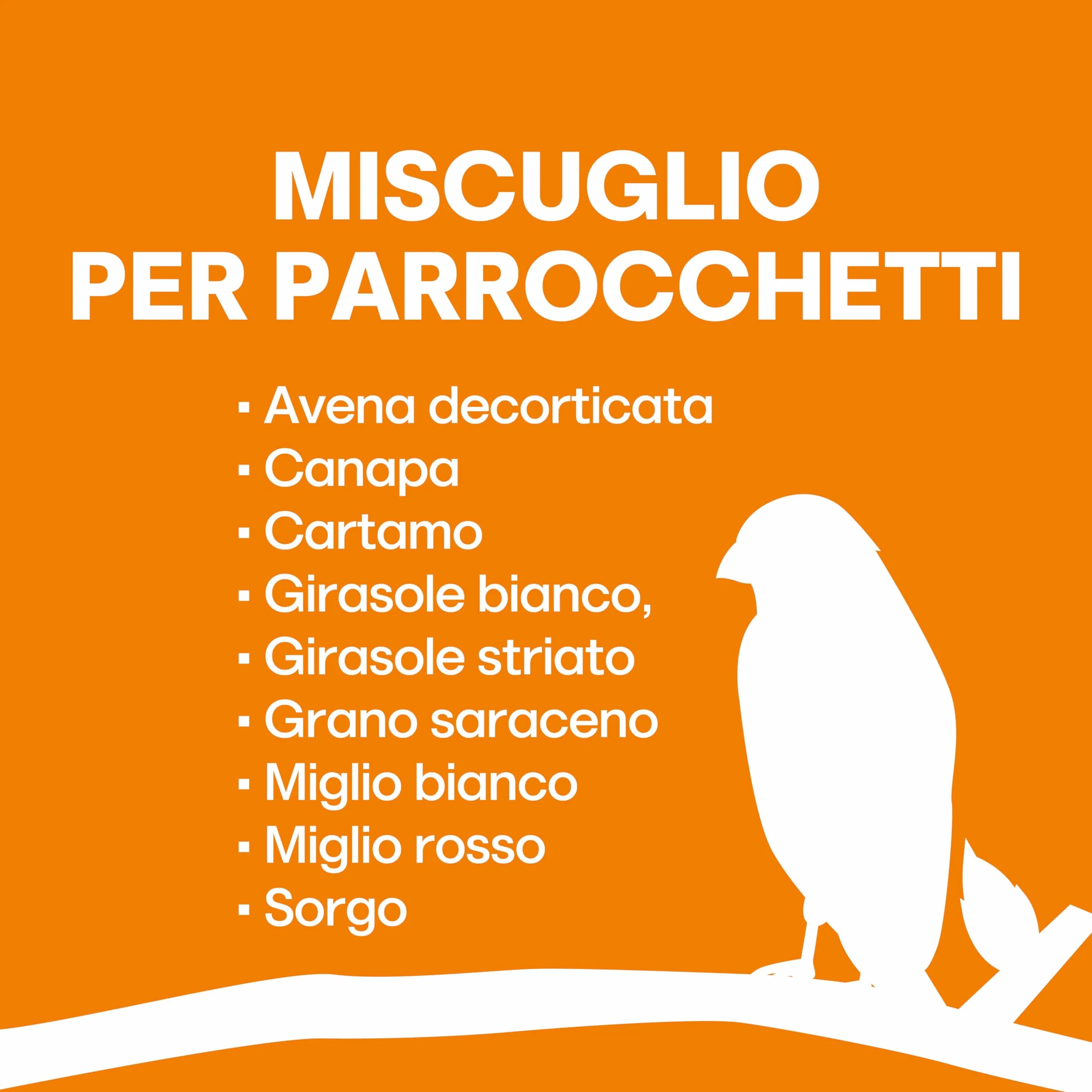 Il Contadino Antichi Becchimi MISCUGLIO per PARROCCHETTI Formula ricca di semi Selezionati No OGM 100% Vegetale 20 Kg