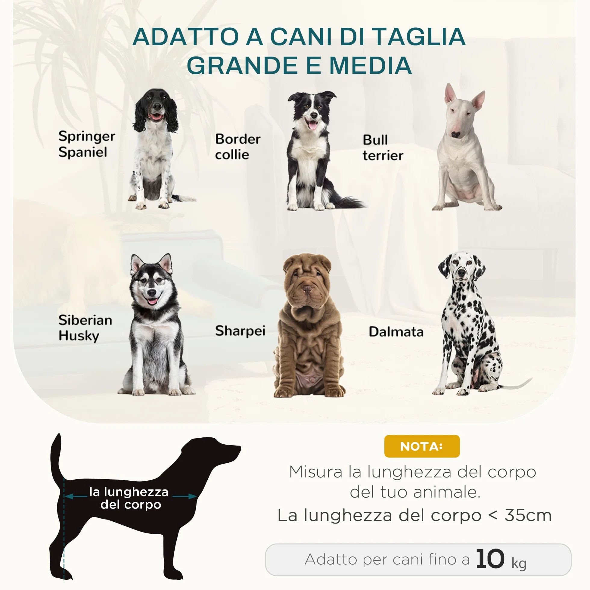 PawHut Divano per Cani Grandi con Imbottitura e Rivestimento Morbido, Cuccia per Cani con Rivestimento Lavabile e Gambe in Legno, Verde Scuro