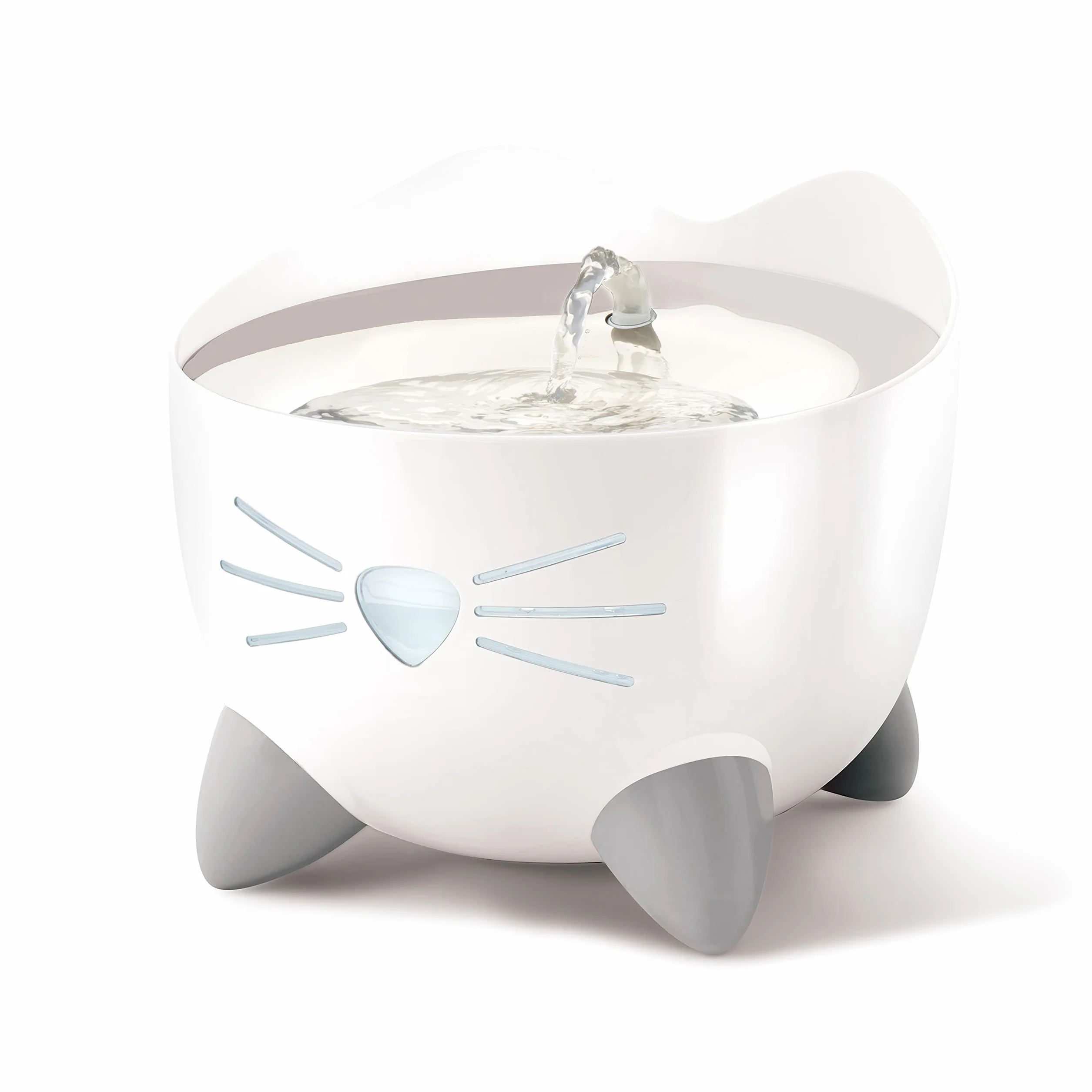 Catit PIXI Fontana per gatti 2,5 l bianco acciaio inox