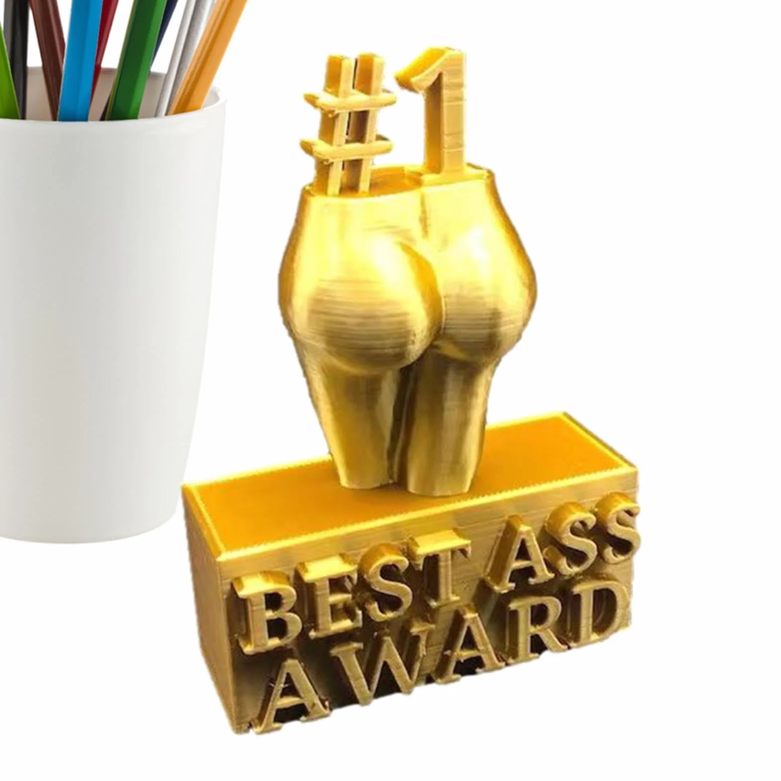 Miglior Ass Award, Per Il Miglior Culo, Scultura Mano Arredamento Trofei Ornamento, Miglior Asso Dorato Resina Trofei, Decorazioni Da Scrivania Resina
