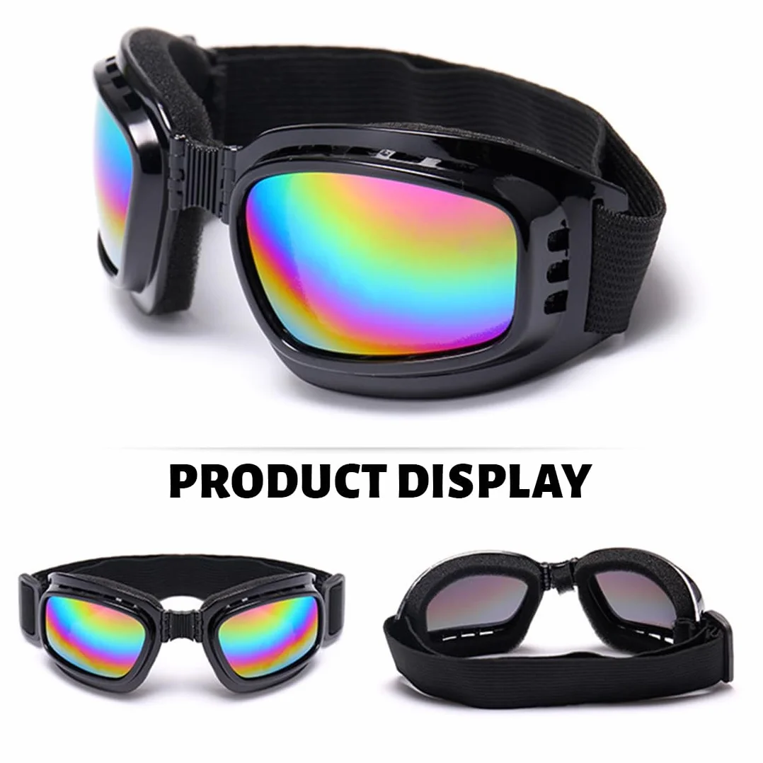 Occhiali Per cani, Occhiali da Sole Cani con Cinturini Regolabili, Accessori Cani Domestici Occhiali, Occhiali da Sole Cani， Protezione UV, Occhiali da Sole e Protettivi per Cani