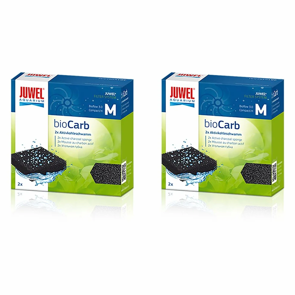 Juwel, spugna di carbonio compatto con supporto filtrante (Bioflow 3.0), 2 confezioni da 2 pezzi (etichetta in lingua italiana non garantita)