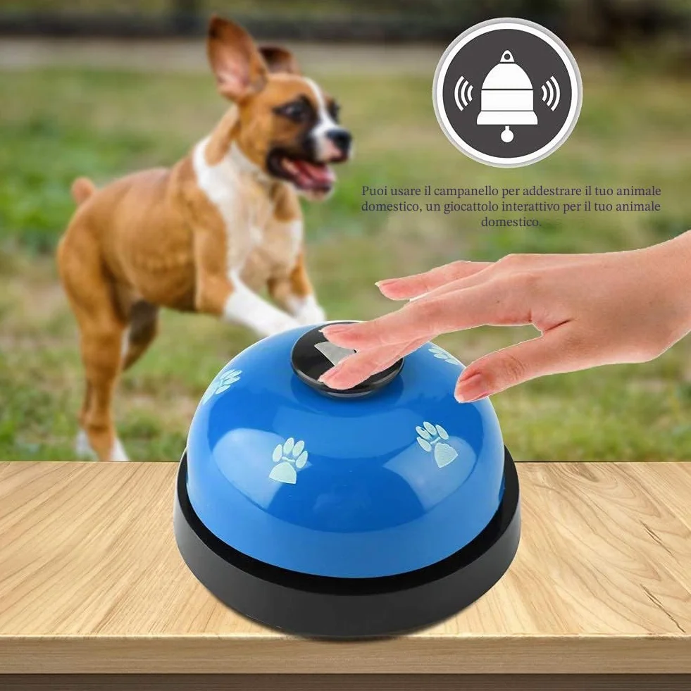 Campane di addestramento dell'animale Domestico, Ferro Robusto Resistente Durevole Simpatico Cartone Animato Campana del Cane Cucciolo di Cane Campane di addestramento vasino Doggy(Blu)