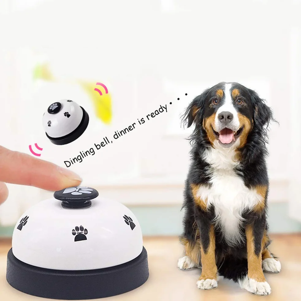 nuoshen Haokey 2 Campane da Allenamento per Animali Domestici, Campanelle per Cani e Gatti, Dispositivo di Comunicazione con Grande Pulsante (Bianco)