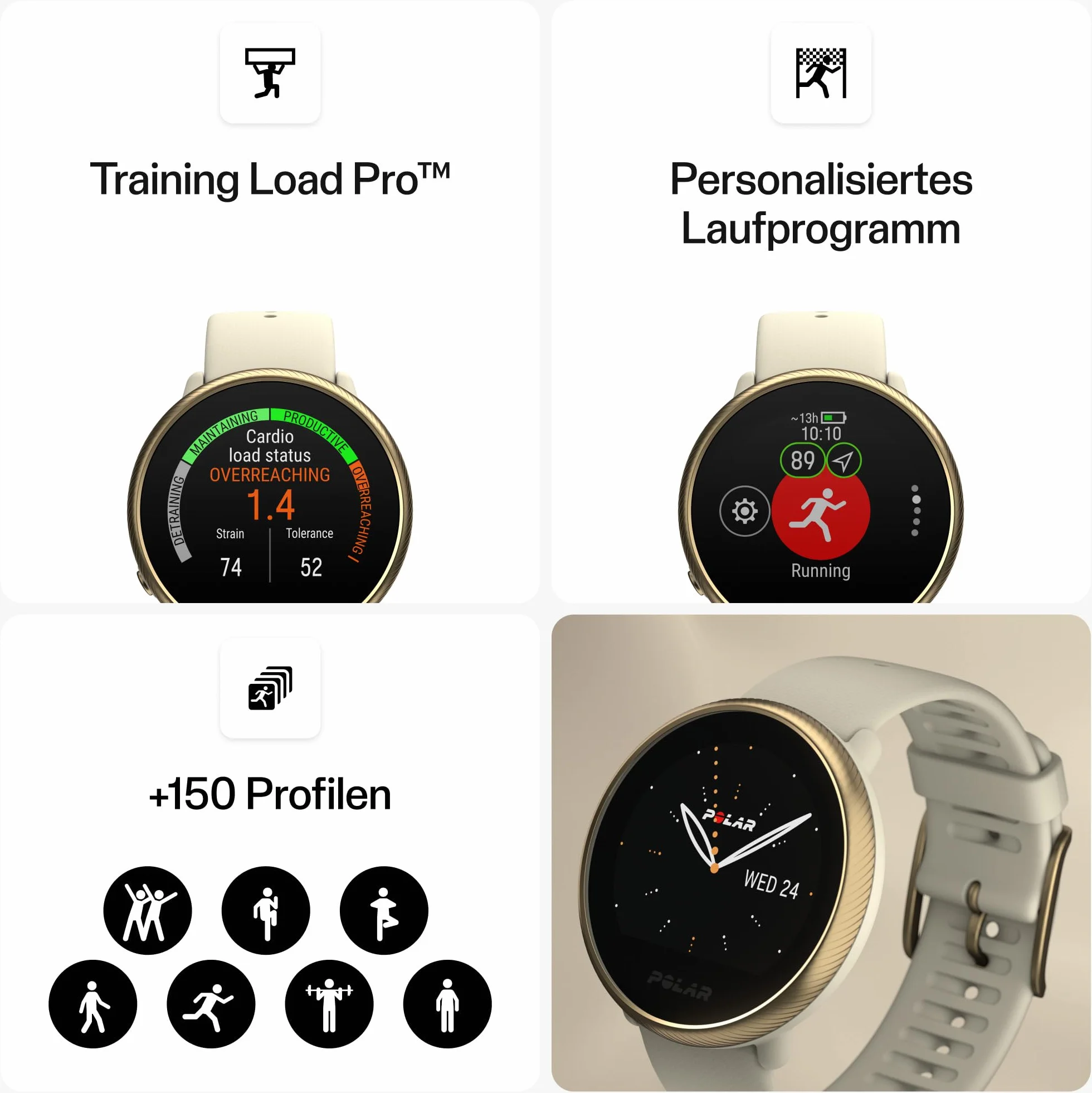 Polar Ignite 2 - Smartwatch per il fitness con GPS - Monitoraggio della FC dal polso - Guida personalizzata per allenamenti, monitoraggio del recupero e del sonno - Funzioni smart, meteo