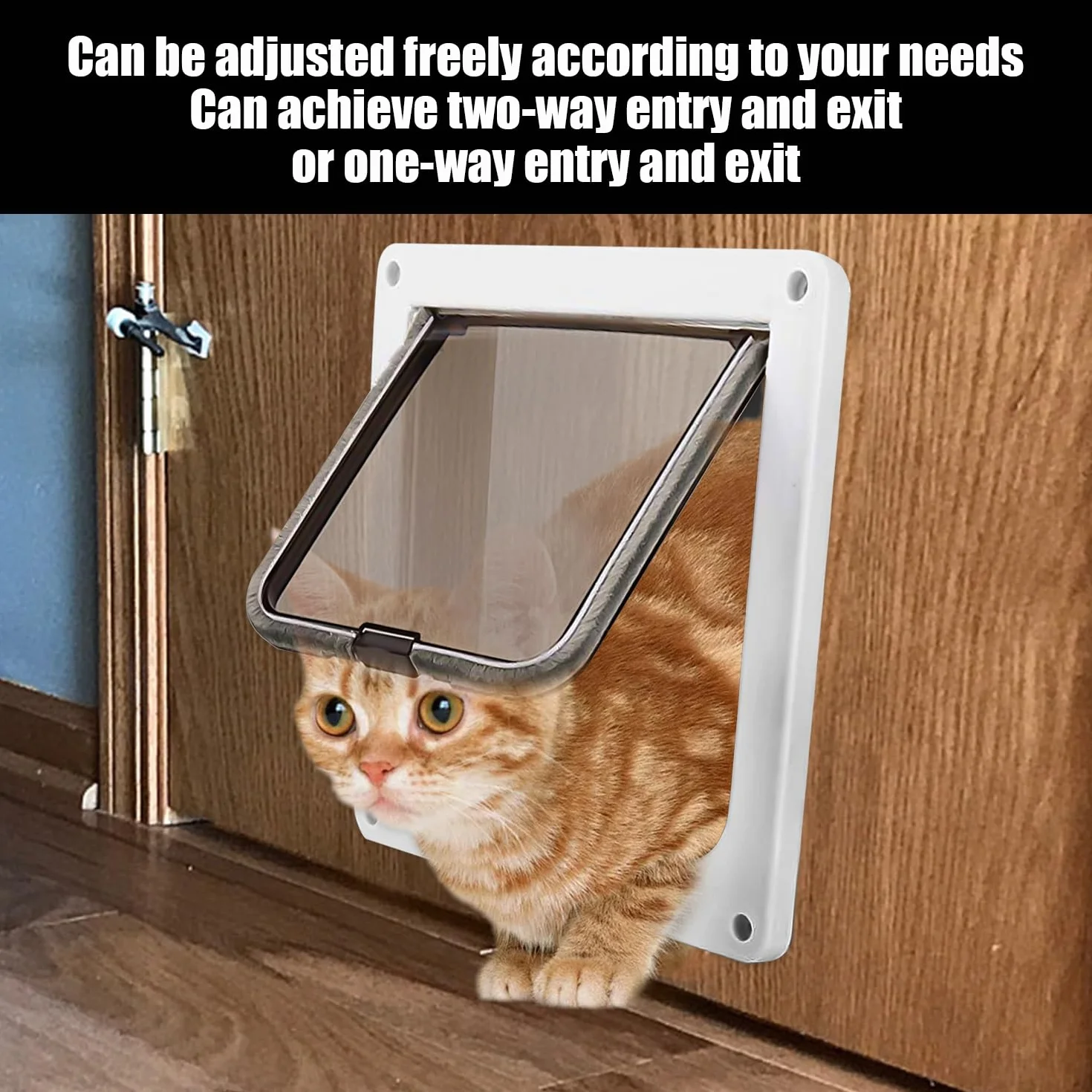 Porta per Animali Domestici a Due Vie con Interruttore Controllabile per Cani e Gatti