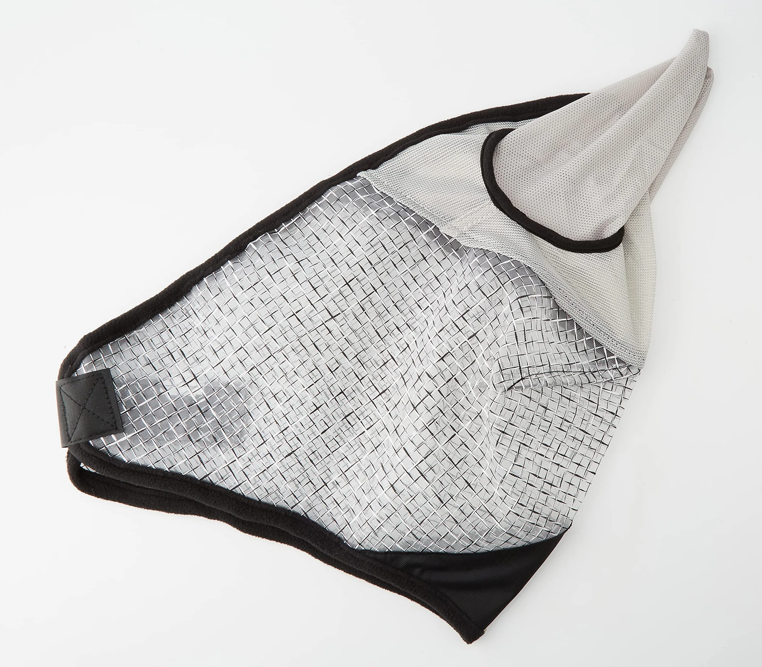 Kerbl, 324517, Maschera antimosche con protezione per le orecchie e protezione UV, Bianco, Full
