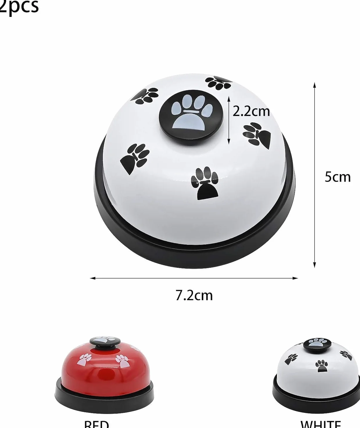 Campane per Cani,2 Pezzi Campanelli per Animali Domestici,Campane da Allenamento per Animali Domestici per Vasino per Cuccioli per Addestramento e Comunicazione