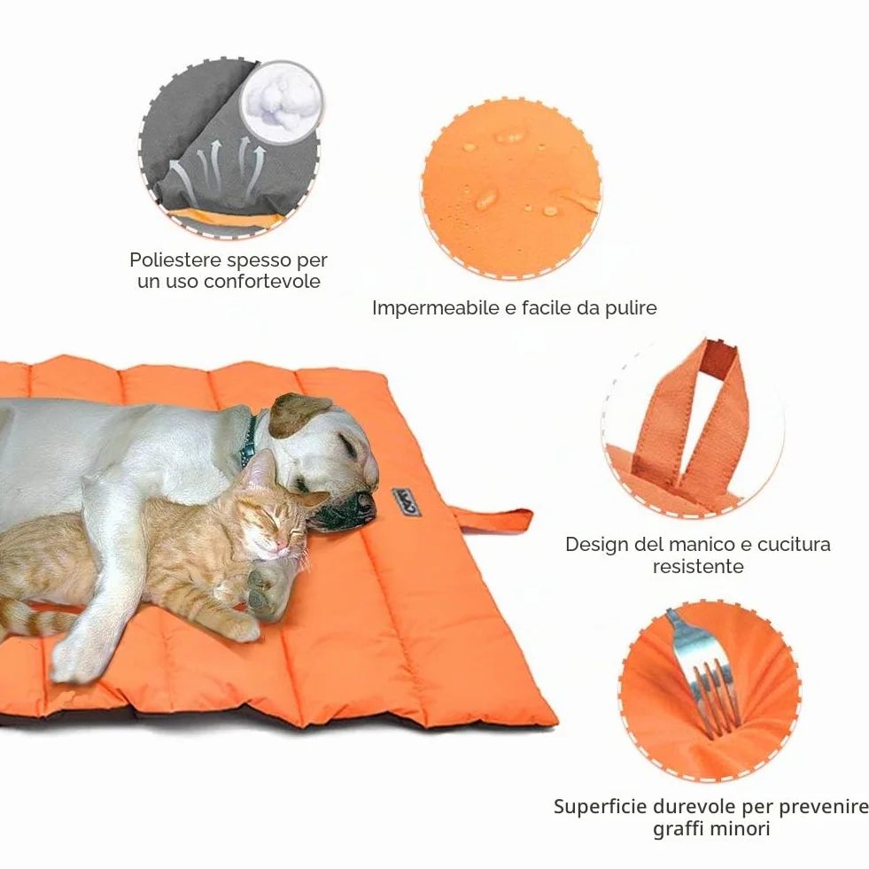 XIAPIA Cuccia Cane per Interno e Esterno, Cuscino Cane Grande, Cuscino Impermeabile per Cani, Letto Brandina per Cani in Resistente, Pieghevole