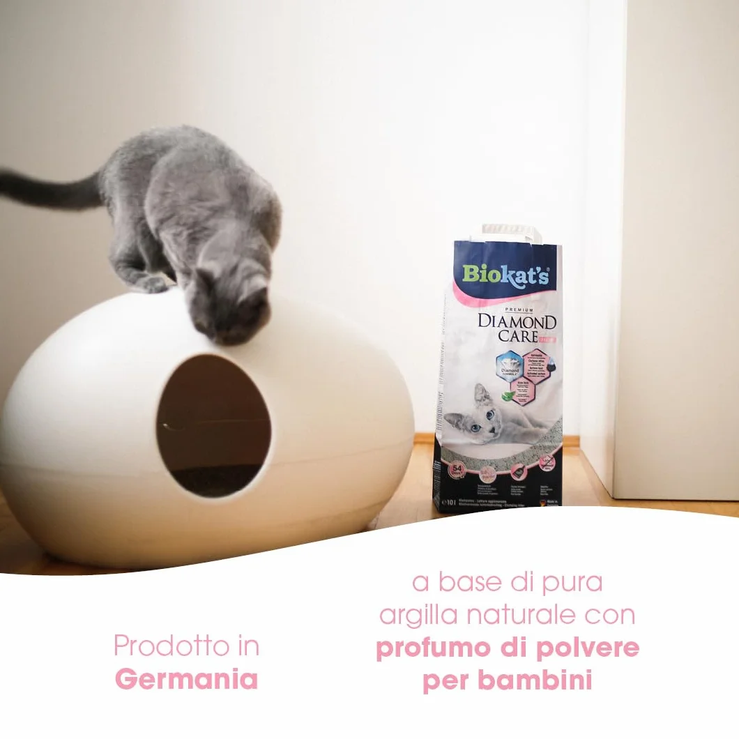 Biokat's Diamond Care Fresh Lettiera per gatti a grana fine con carbone attivo e aloe vera, 1 x 10 L