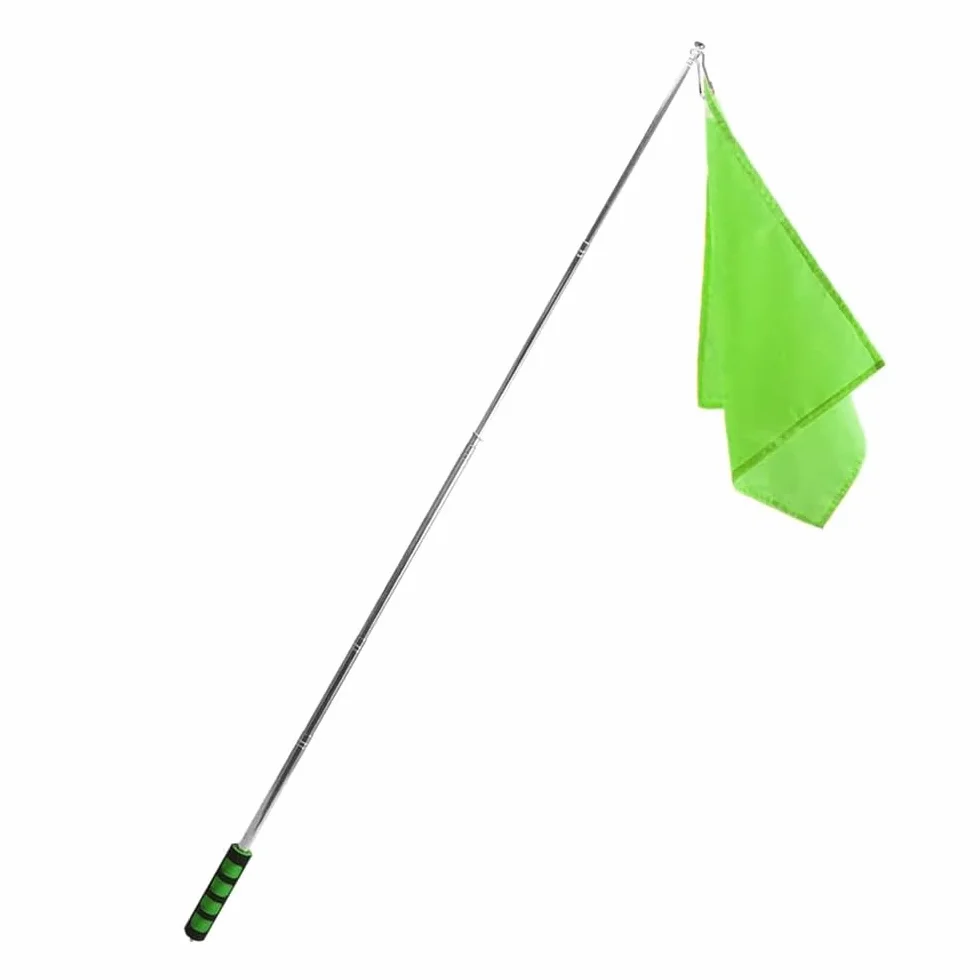 5 Pezzi Bandiere per addestramento Cavalli con Asta telescopica da 63 Pollici Bandiera Portatile con Clip per addestramento Cavalli Rodeo