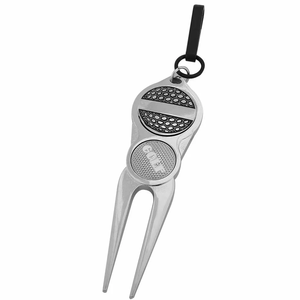 VGEBY1 Golf Divot Tool, Metal Green Repair Forcella Equipaggiamento per la Riparazione di Palle da Golf
