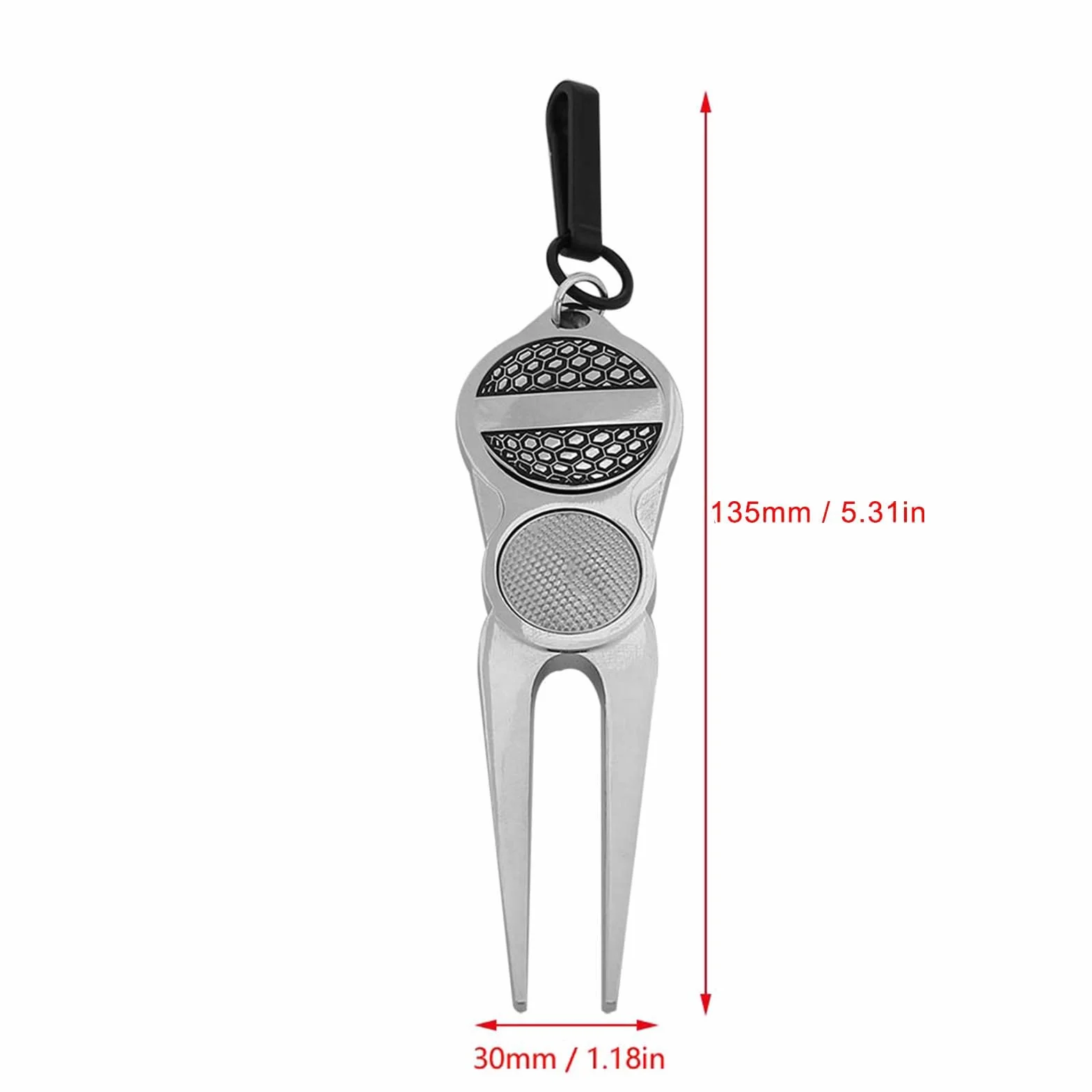 VGEBY1 Golf Divot Tool, Metal Green Repair Forcella Equipaggiamento per la Riparazione di Palle da Golf