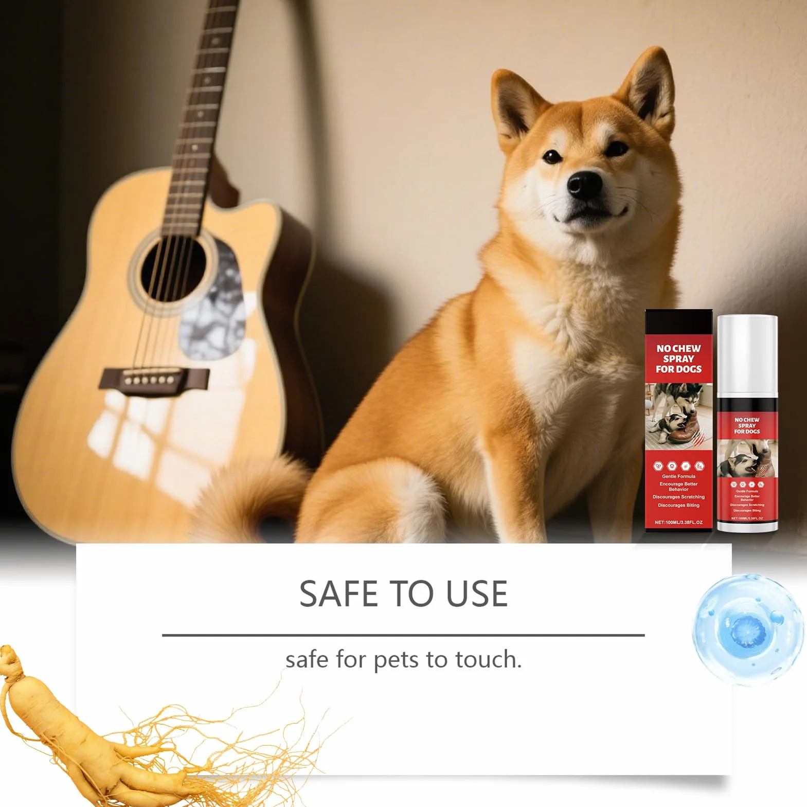 Generico Spray Anti Rosicchiamento per Cani,100ml Spray Masticazione Immediato | per l'Addestramento per la Protezione dei Mobili Leccamento delle Zampe Addestramento alla Gabbia per Conigli Gatto