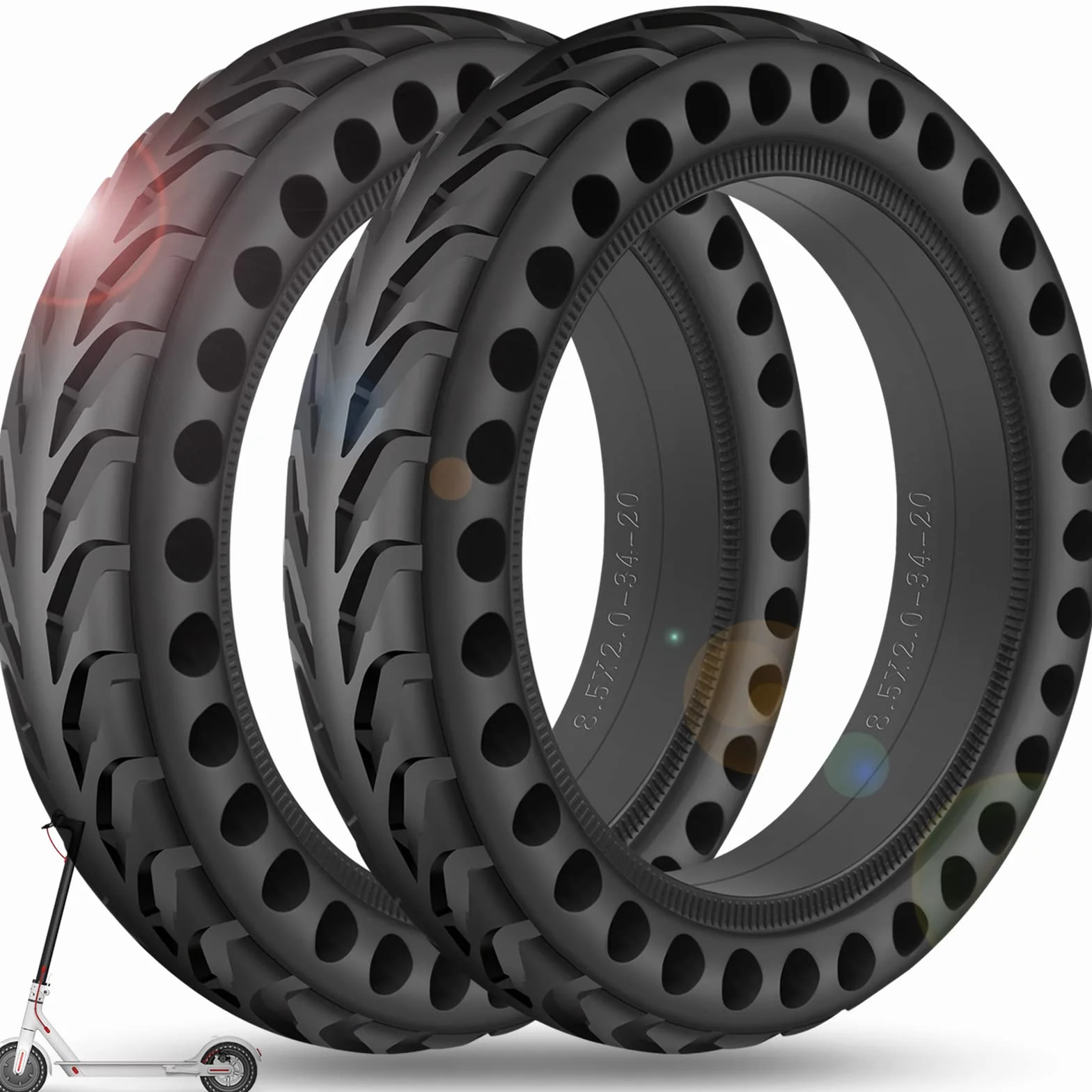 BANGTING 8,5 Pollici Ruota Monopattino Elettrico, Gomme Piene 50/75-6.1 per Xiaomi Pro 2 M365 1S 3 Lite Essential