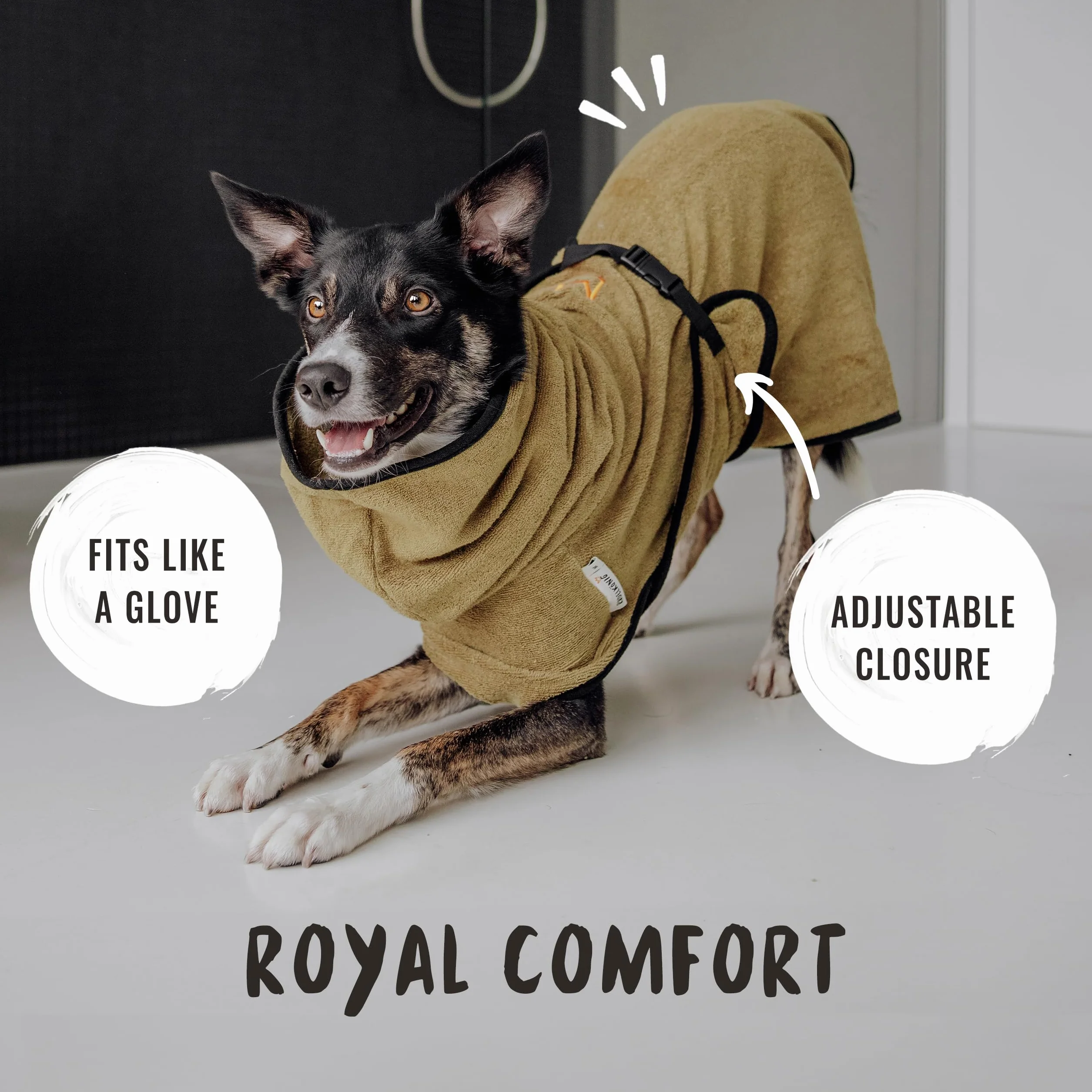 Rudelkönig Accappatoio per Cani in Cotone 100% Assorbente Morbido Tutte le Taglie