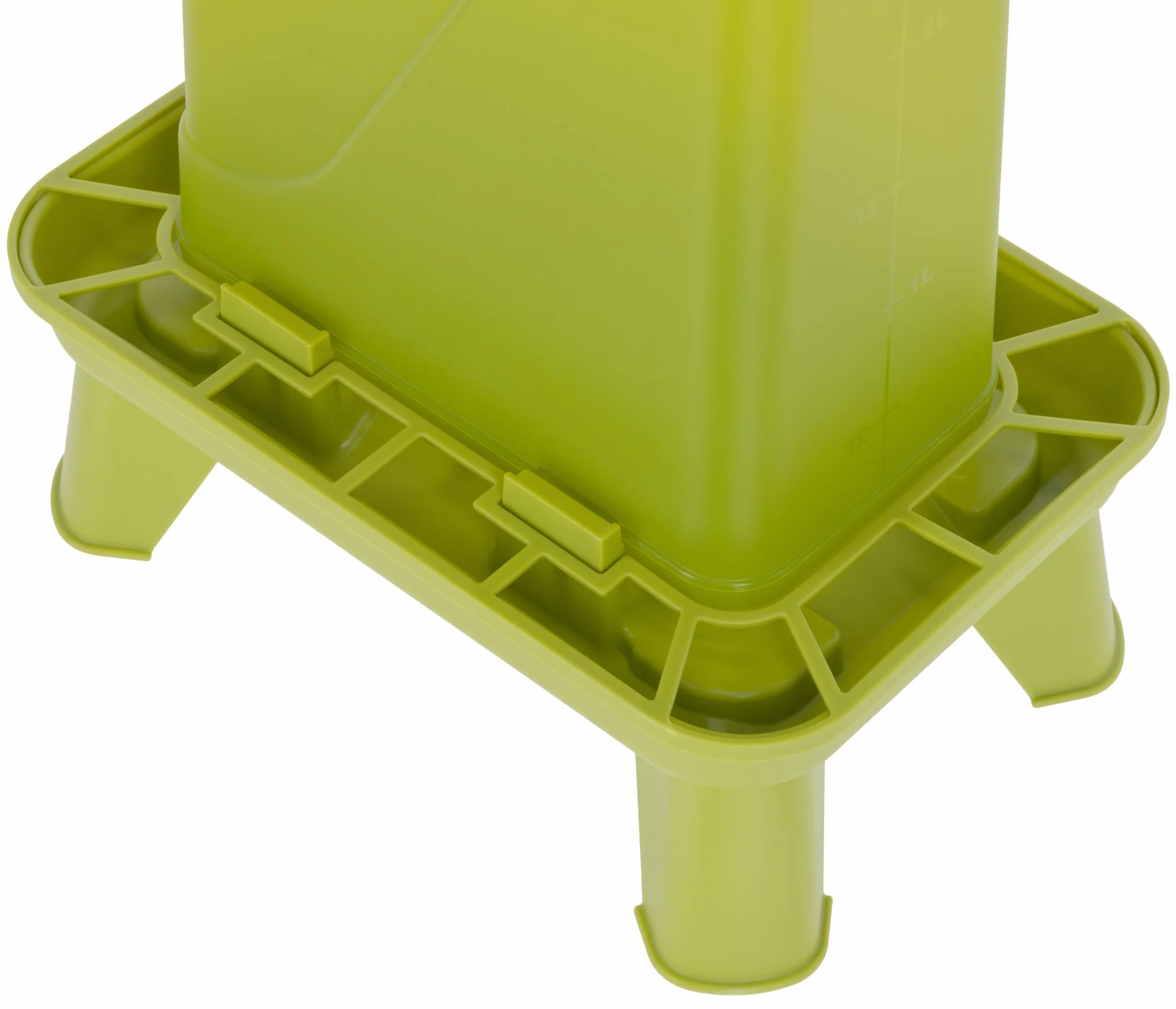 Kerbl Hobbyfarming mangiatoia Automatica con Piedini, 5,5 l, Verde, 19,5 x 28,5 x 39,5 cm, mangiatoia per pollame, distributore di mangime, plastica, pollame