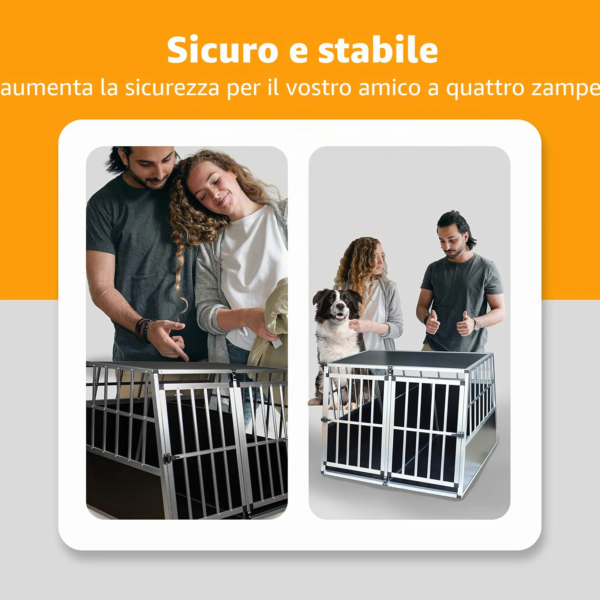 Merschbrock Trade GmbH - Trasportino per cani XL per auto, box da viaggio, gabbia per cani