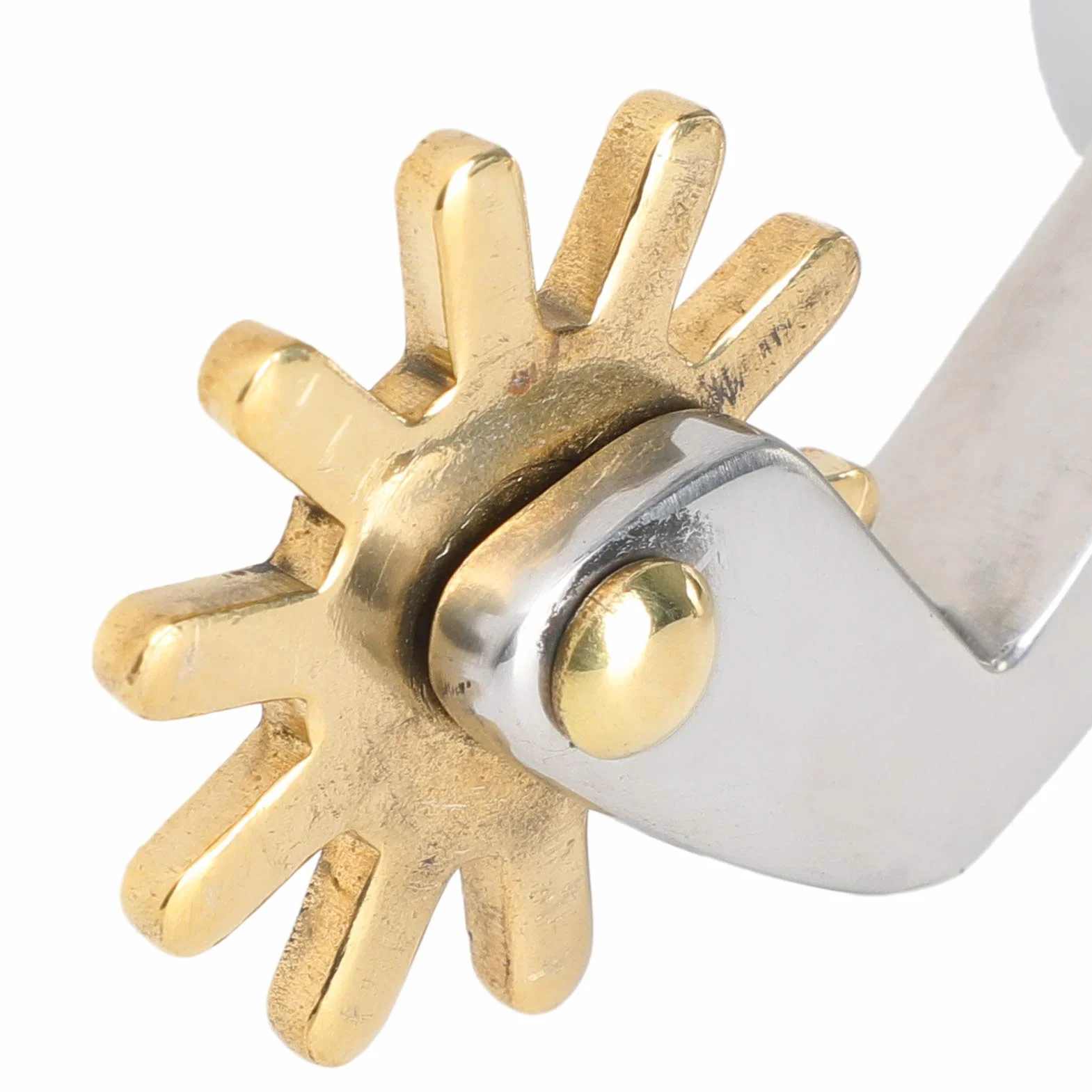 Robusti Speroni di Cavallo in Acciaio Inossidabile, Americani Spri da Cowboy, Progettati per Durata, Comodo Pulsante di Swing in Ottone, Design Elegante e Versatile, Stivali da Equitazione Unisex