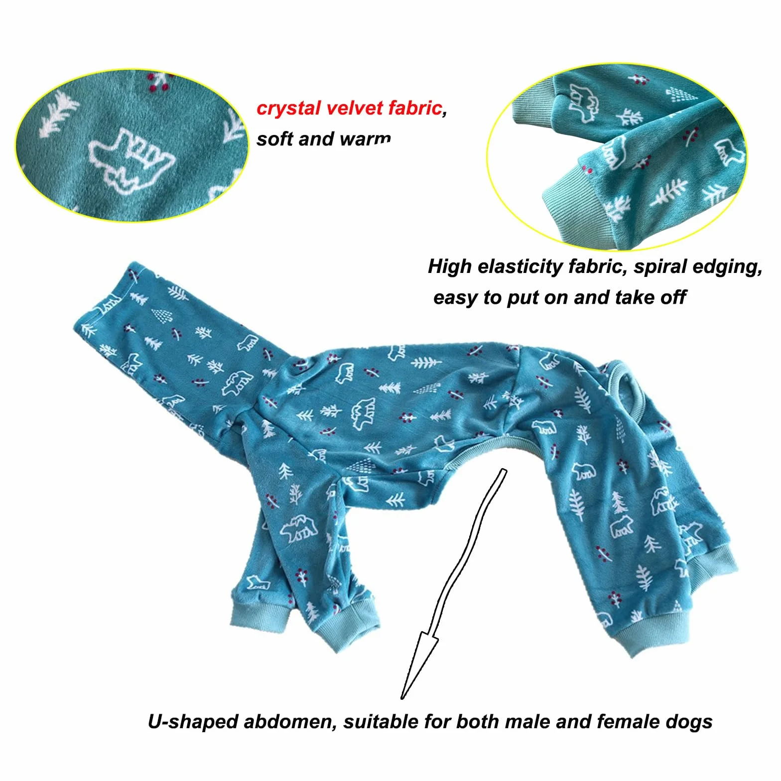 Pigiama per cani levriero italiano dolcevita whippet cotone morbido tuta da casa blu XXL