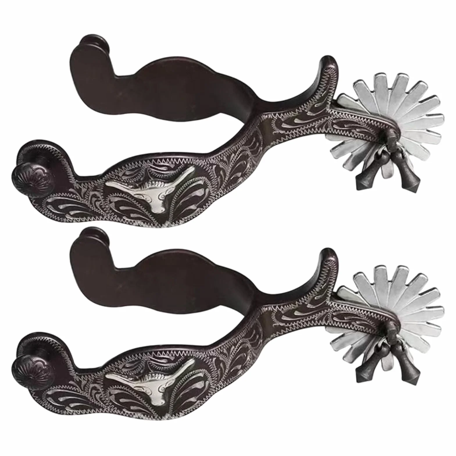 per stivali da cowboy - equestri in metallo, western classici per stivali | Speron robusti per equitazione, cavalieri, lavoro nel ranch, allenamento equestre, competizioni a