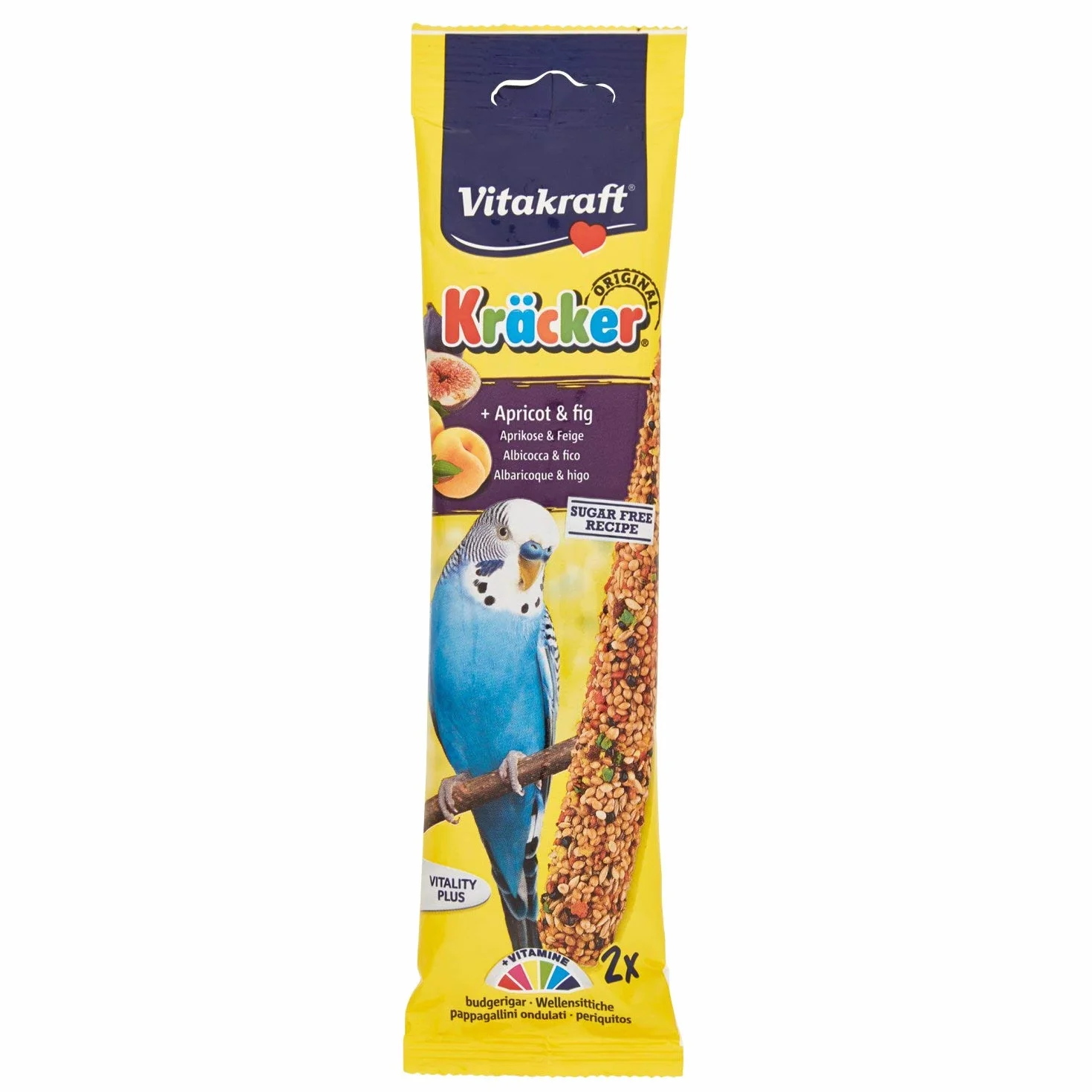 Vitakraft Kräcker®, kracker per uccelli, albicocca & fico per pappagallini