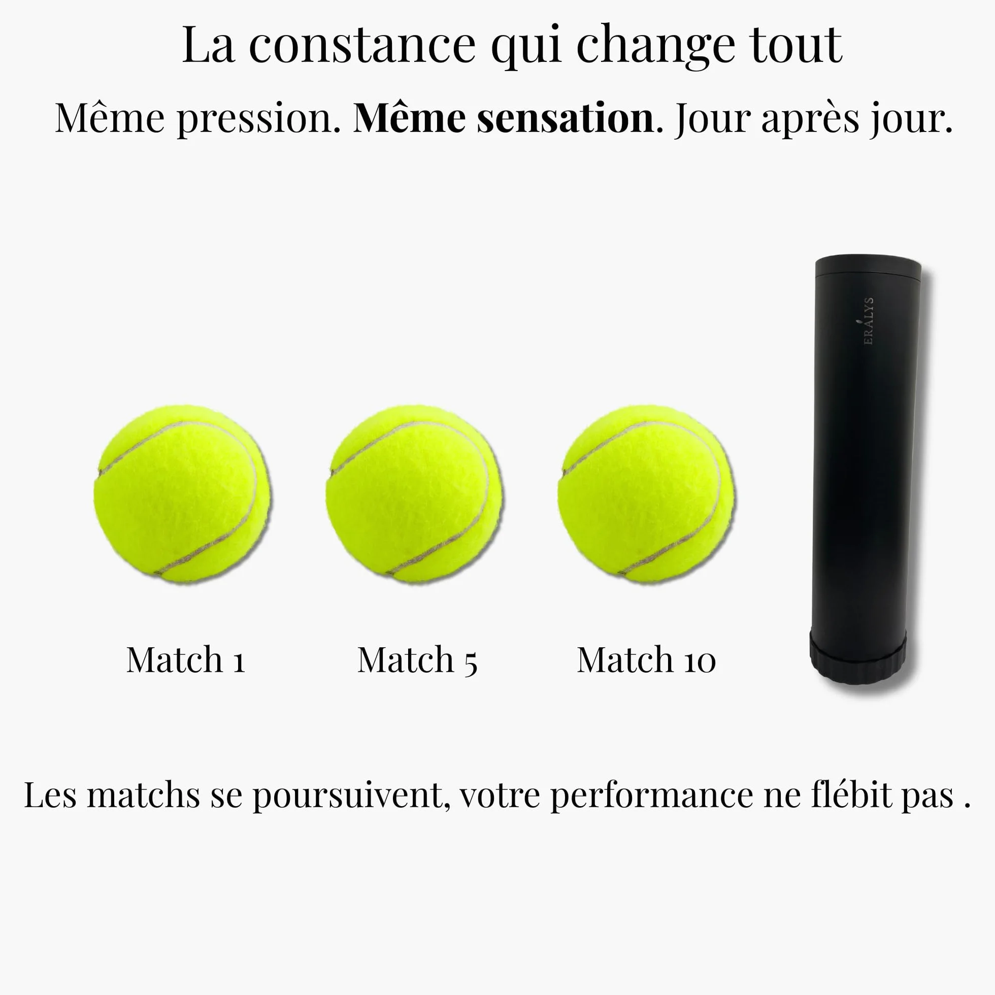 Pressurizzatore di Palle Tennis e Padel, Capacità 3 Palline, Sistema di Blocco Ermetico