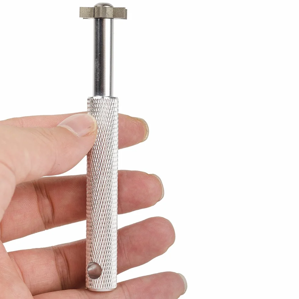 Golf Club Groove Sharpener Wedge riscolpitura per aspirapolvere con 6 testine per cunei e Utility Club Nuovo di ricambio, Silver