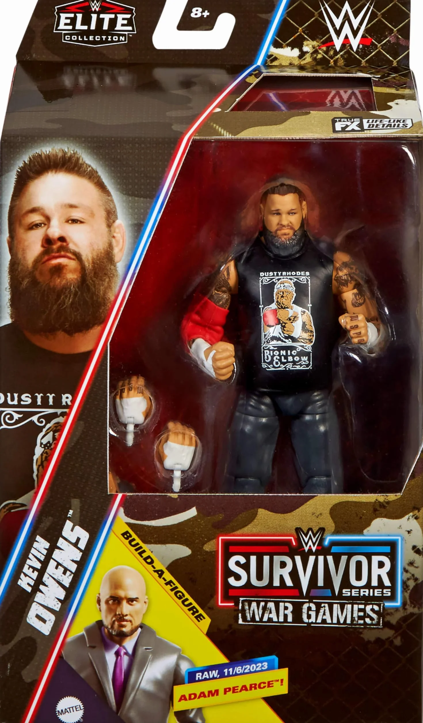 Mattel WWE Elite Collection Kevin Owens Action Figure & Accessories