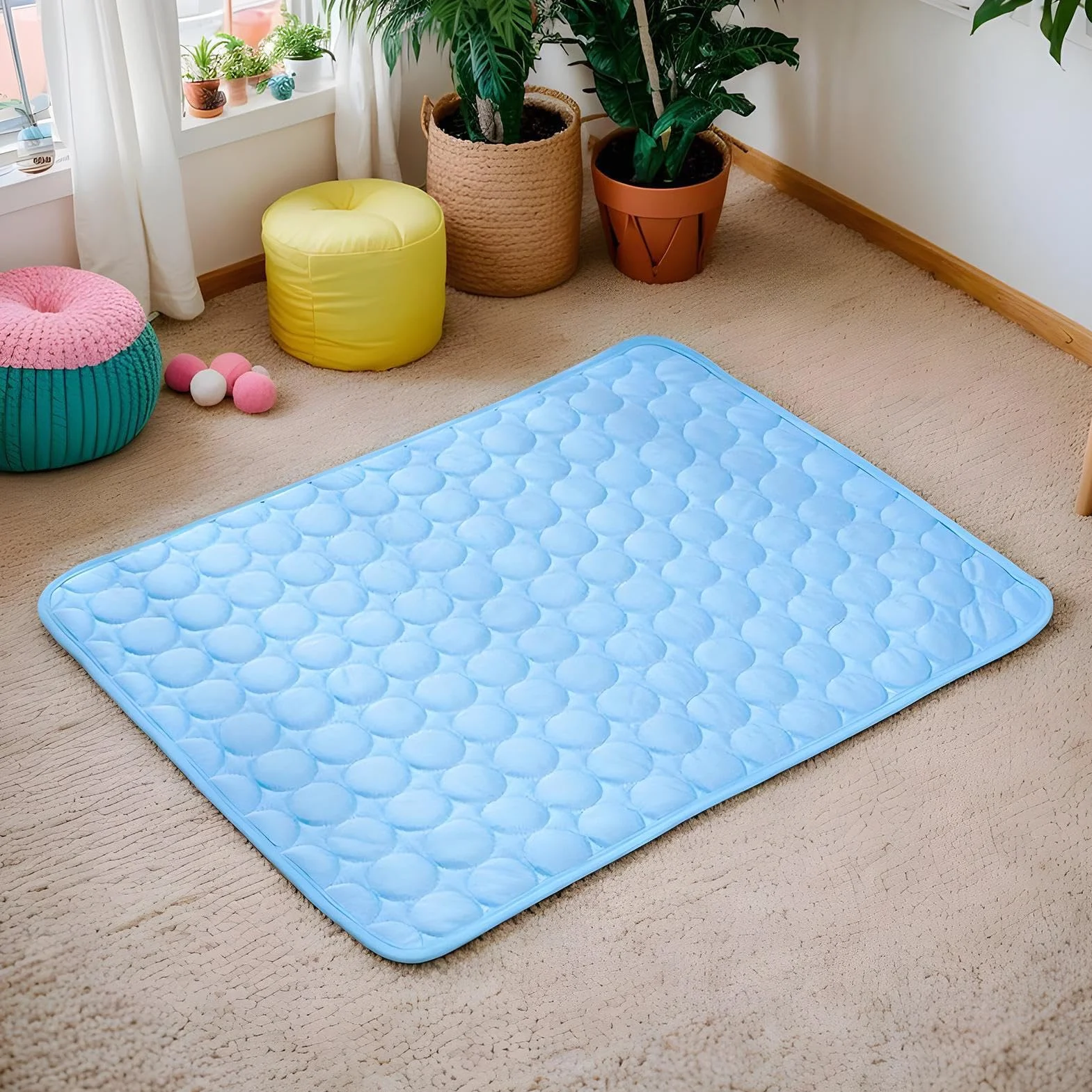 Tappetino Refrigerante 30x40cm Seta Di Ghiaccio Per Cani Gatti, Adatto A Gabbie, Dissipazione Del Calore Portatile