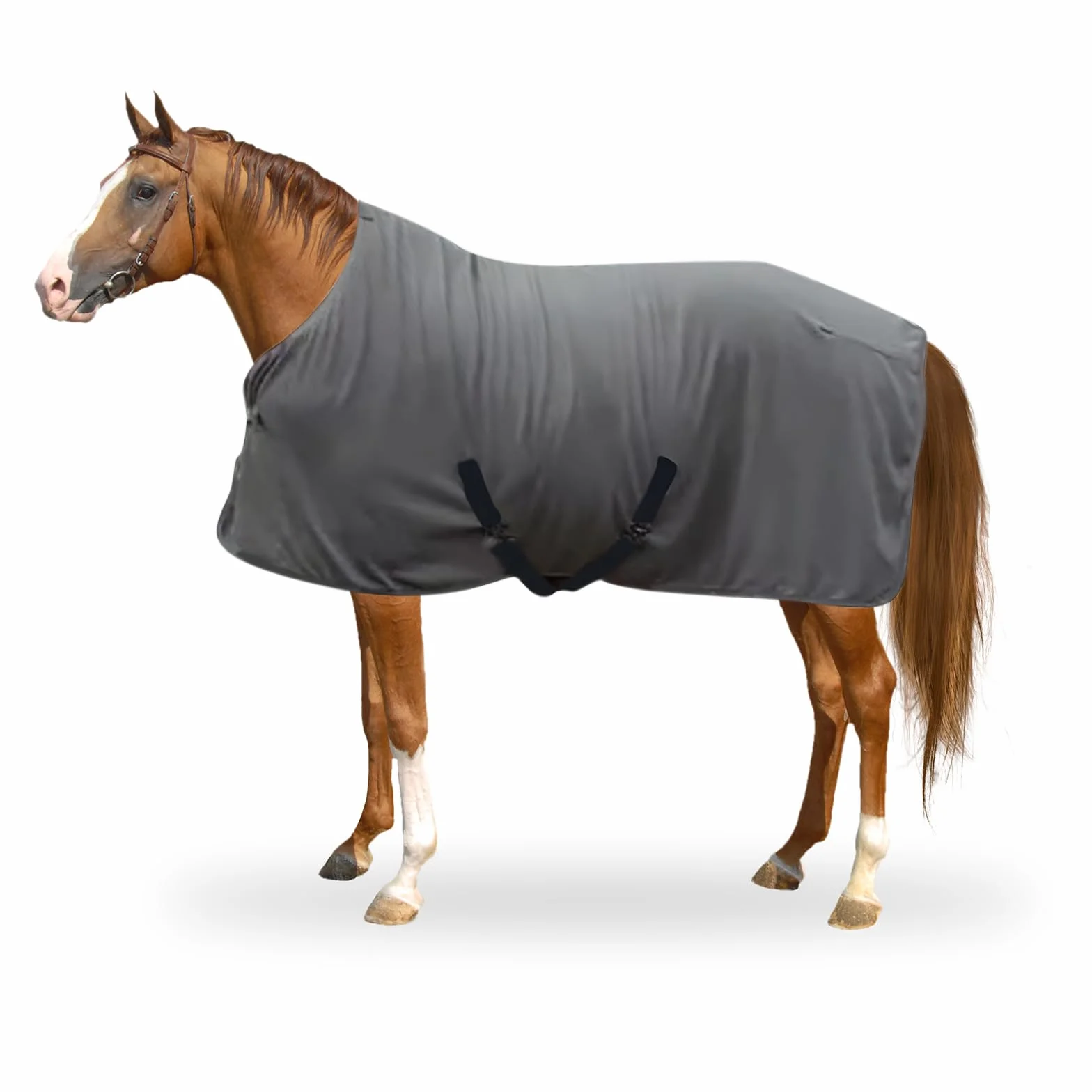 Coperta Invernale per Cavallo in Pile, Coperta Calda per Esterni, con Cingue Incrociate e Chiusura Pettorale Regolabili, Morbida e Traspirante, Protezione dal Freddo