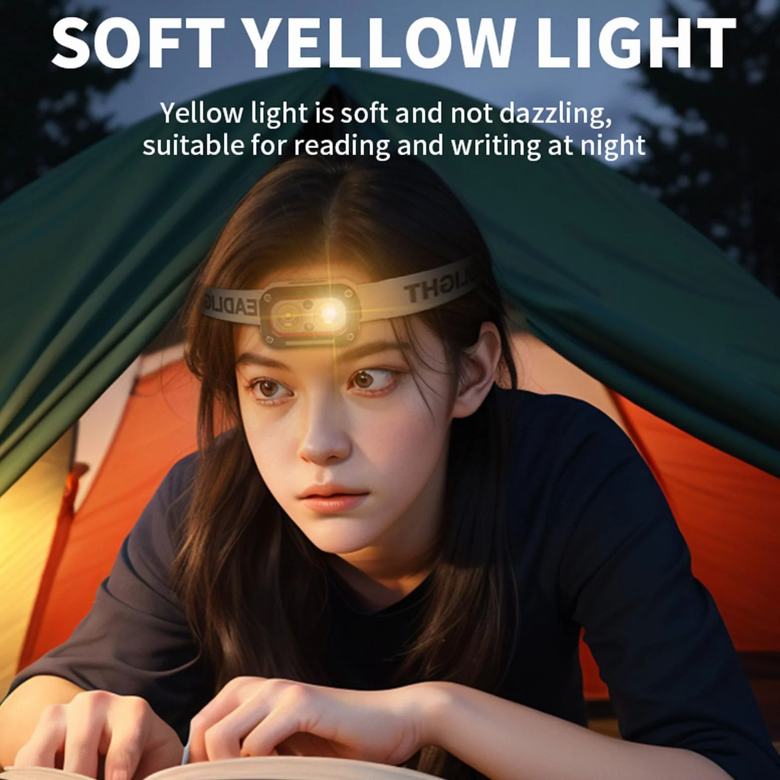 Lampada Frontale a LED Ricaricabile 3000 Lumen Impermeabile con Sensore di Gesto per Campeggio Ciclismo Pesca (2 Pezzi)