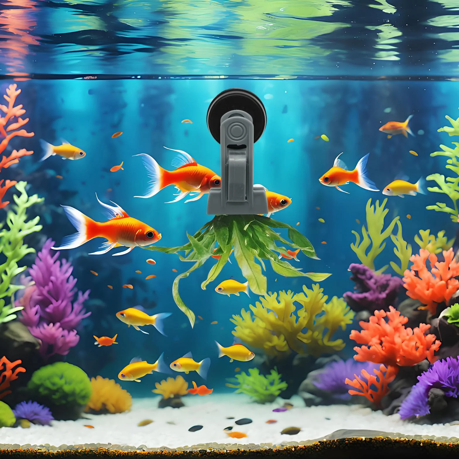 Mangiatoia per pesci rossi, accessori per acquari marini, magnete per alghe, mangiatoia per alghe marine, clip magnetiche, anello di alimentazione per acquari adatto per pesce animali acquatici