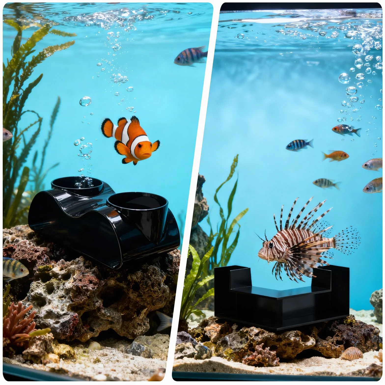 Tunnel Sotterraneo 2 Pezzi per Acquario, Tunnel Acquario Della Grotta di Gamberetti Sotterraneo Gamberetti Grotta con 2 ingressi per gamberetti di pesce