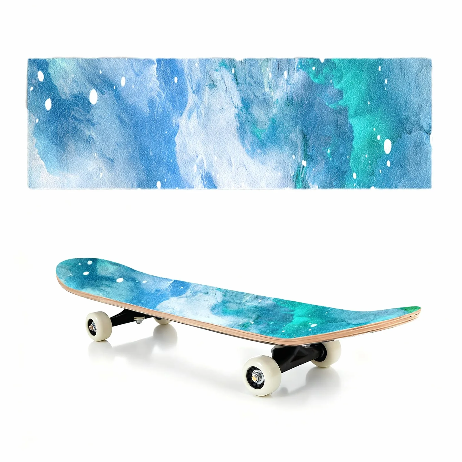 Griptape per Skateboard Carta Vetrata Antiscivolo Premium Alta Resistenza per Longboard Accessori Colore Blu Oceanico