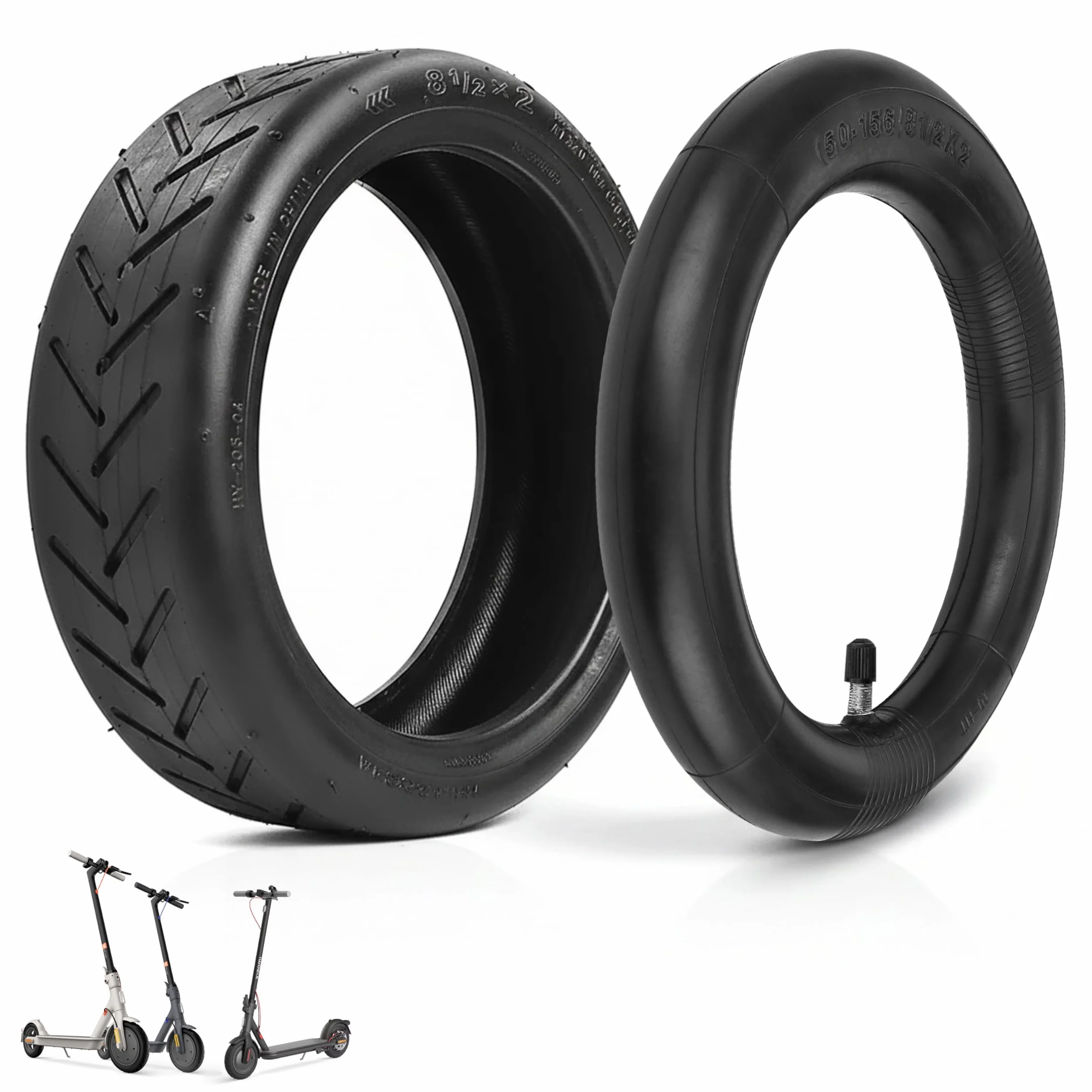 ANSENI Gomme Monopattino Xiaomi 8.5 pollici 8 1/2X2 Ruota 50/70-6.1 Copertone 20cm Camera d'aria Ricambi per Monopattino Elettrico 8,5 Pollici Scooter Xiaomi M365 Pro2 1S Essential