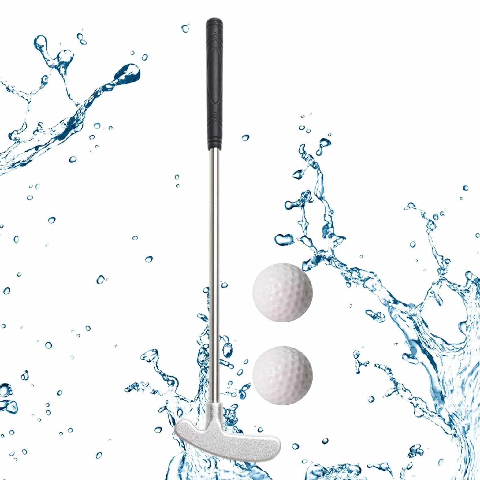 Putter club a due vie, putter minigolf a due vie per bambini, putter da golf con testa in lega di zinco, albero in acciaio inox TPRGrip, mazze da golf per bambini, ragazzi e adulti