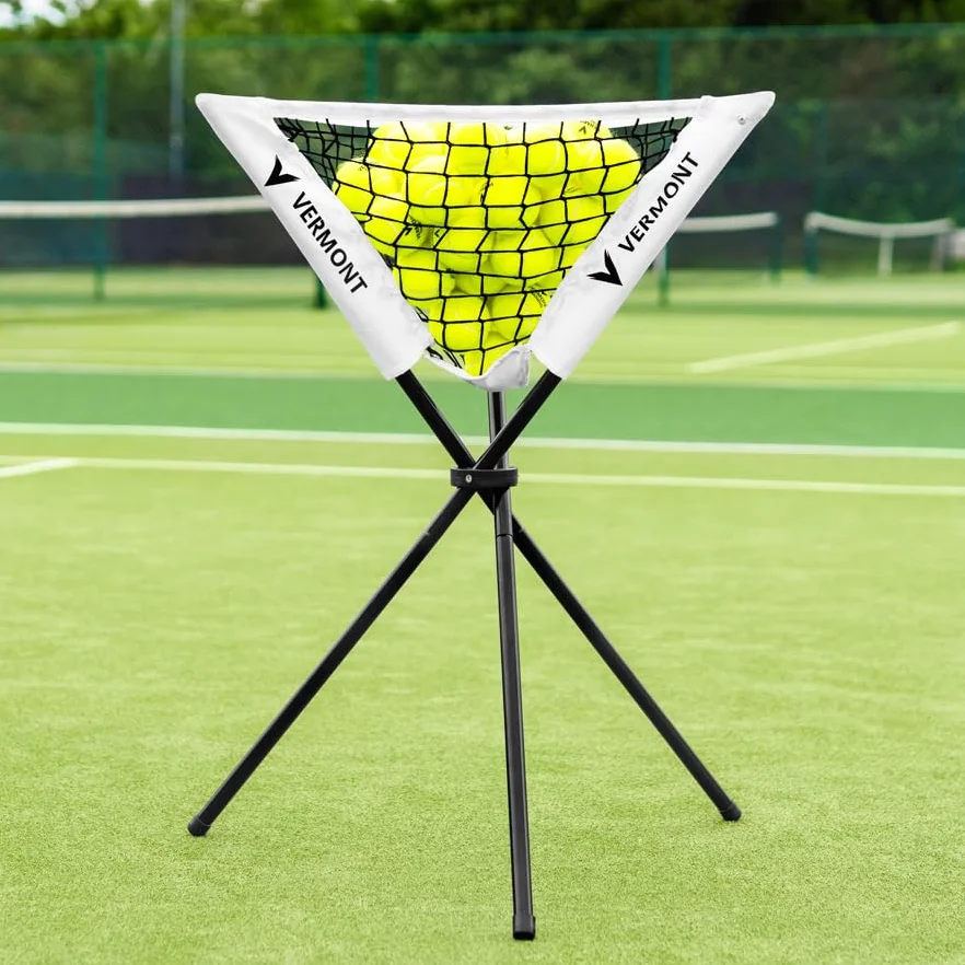 Vermont Cestino pieghevole portatile per palline - Cestino pieghevole leggero per la conservazione di palline da tennis - Può contenere fino a 80 palline da tennis