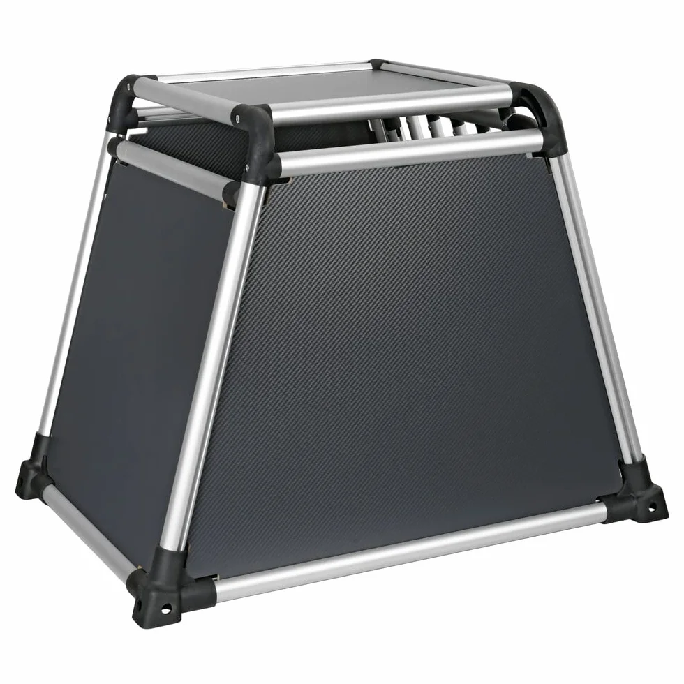 Lampa 60506 Premium, trasportino in Lega di Alluminio, specifico per Il Trasporto di Animali in Auto - Type 6-55 x 77 x H 60 cm