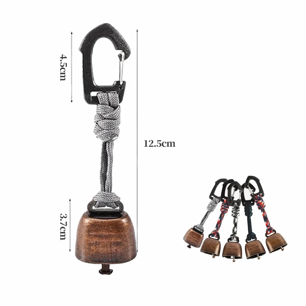 Set di campane anti-orso, campane per orso, per escursioni, anti perdite, campane d'orso, fischietto di sicurezza per campeggio, escursioni, attività all'aperto, 5 pezzi