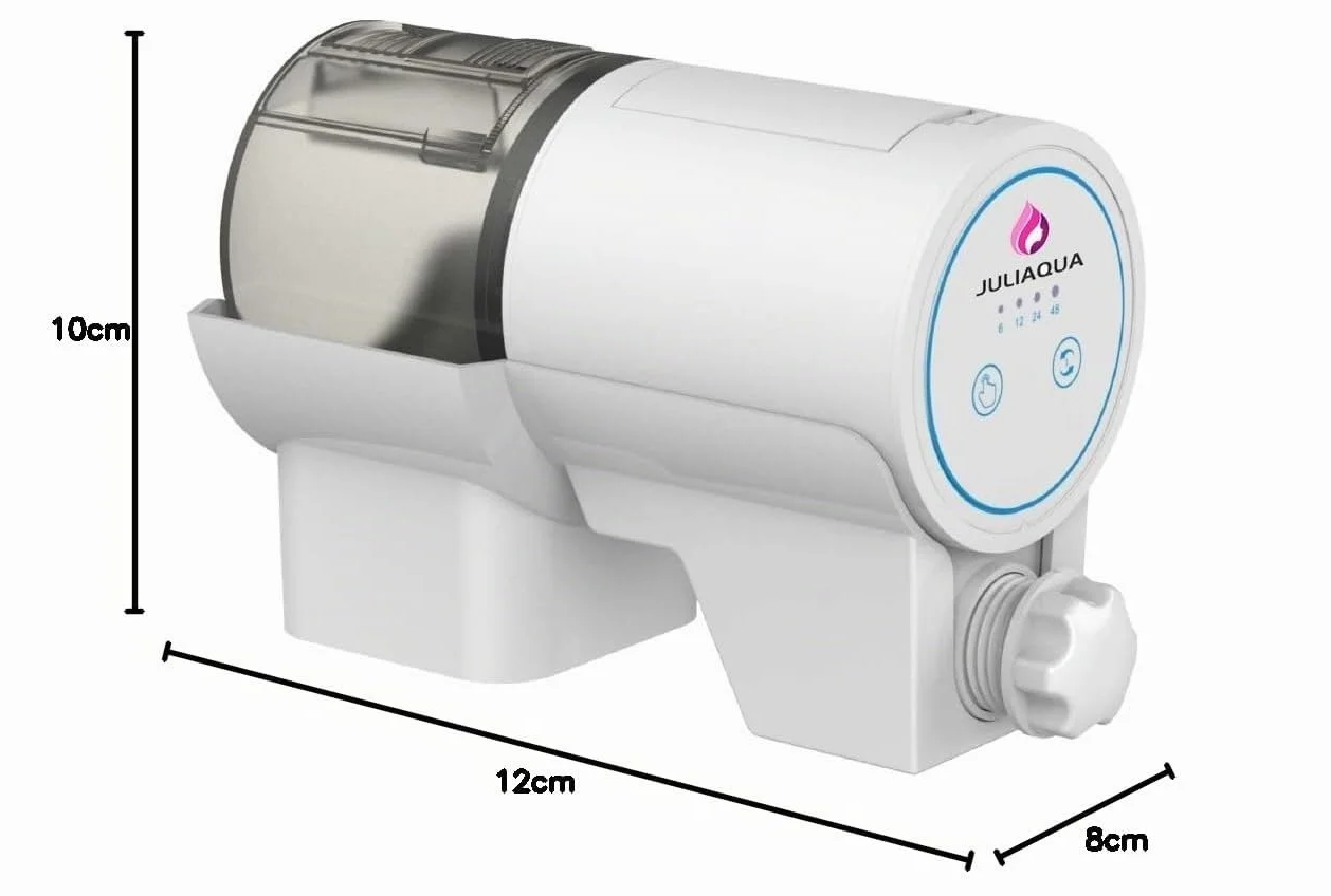 Distributore automatico di cibo per acquario, erogatore di cibo, mangiatoia automatica, erogatore di cibo per terrario. (4 modalità e manuale)