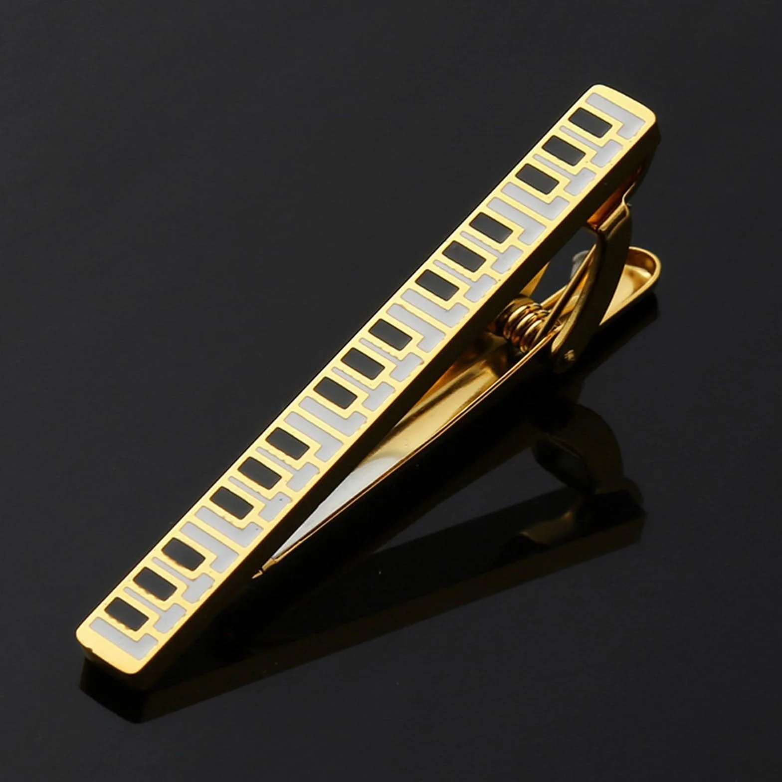 Creativo Metallo Chitarra Fermacravatta Strumento Nota Musicale Tie Pin Cravatta Fibbia Uomo